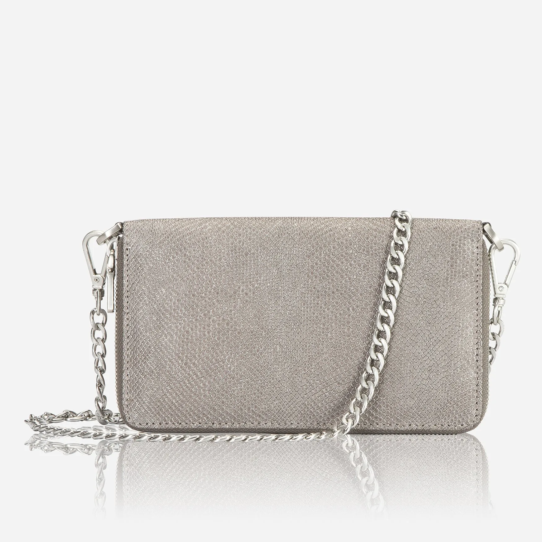 Chain Purse, Silver Grey