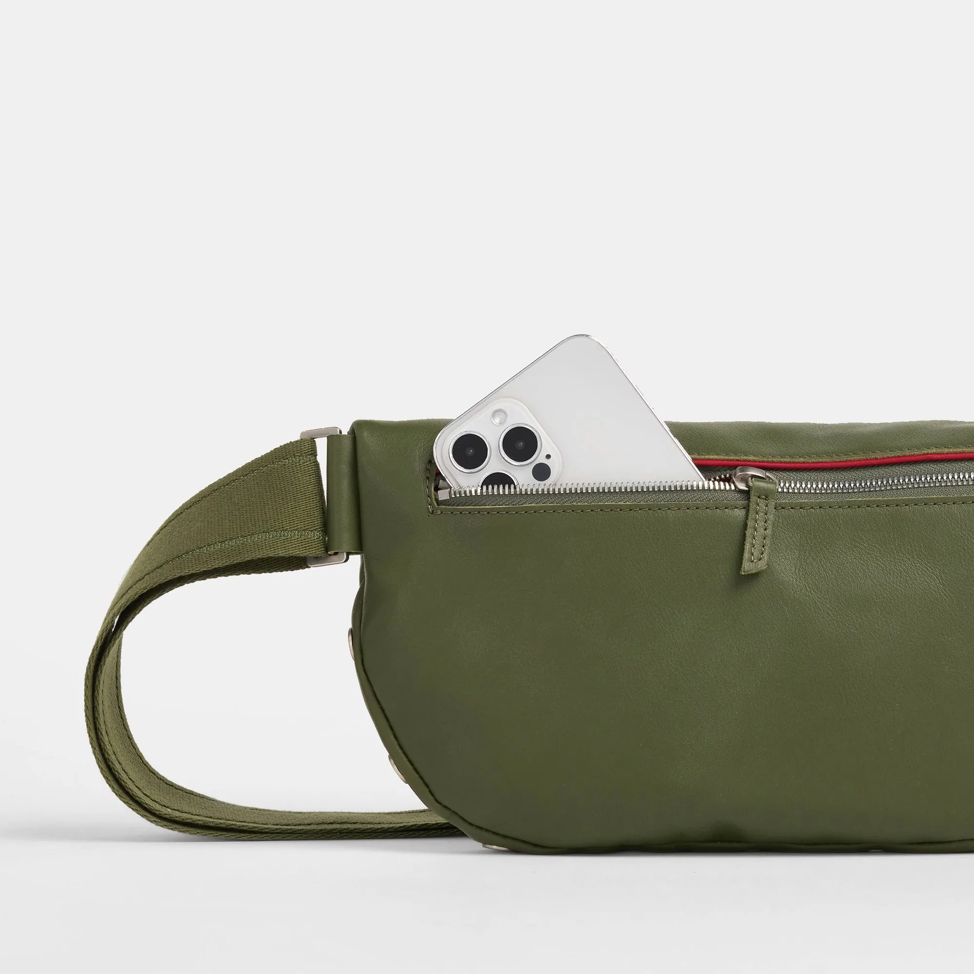 Charles Crossbody | Landscape Green/Brushed Silver | Lrg