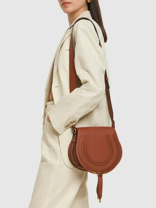 Chloé   Marcie grained leather crossbody bag 