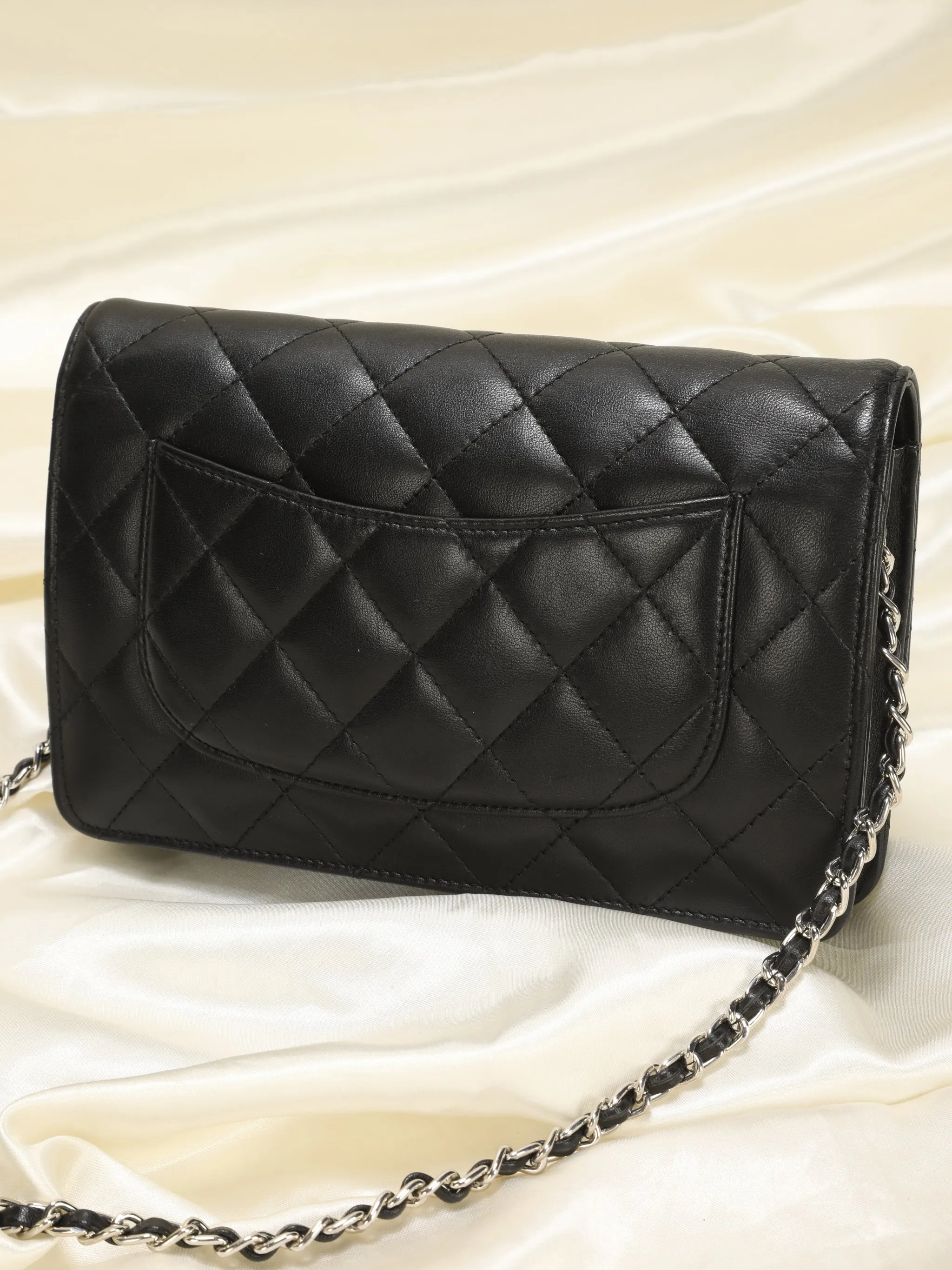 CL Lambskin Quilted Clutch on Chain