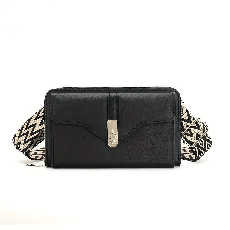 Classic Leather Crossbody Wallet Bag