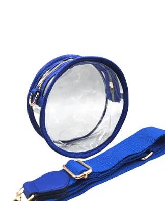 Clear Vision Small Round Royal Blue Crossbody - OLD