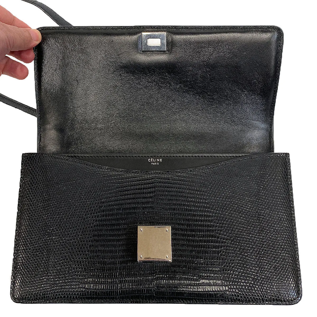 Céline Small Lizard Case Flap Bag