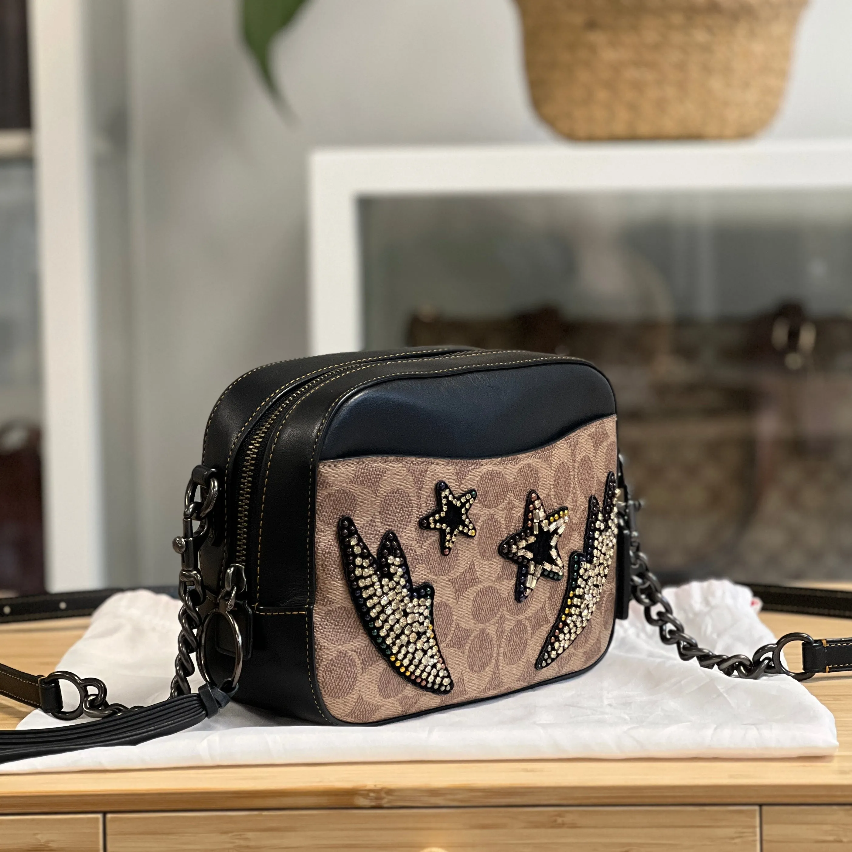 Coach Embellished Camera Bag