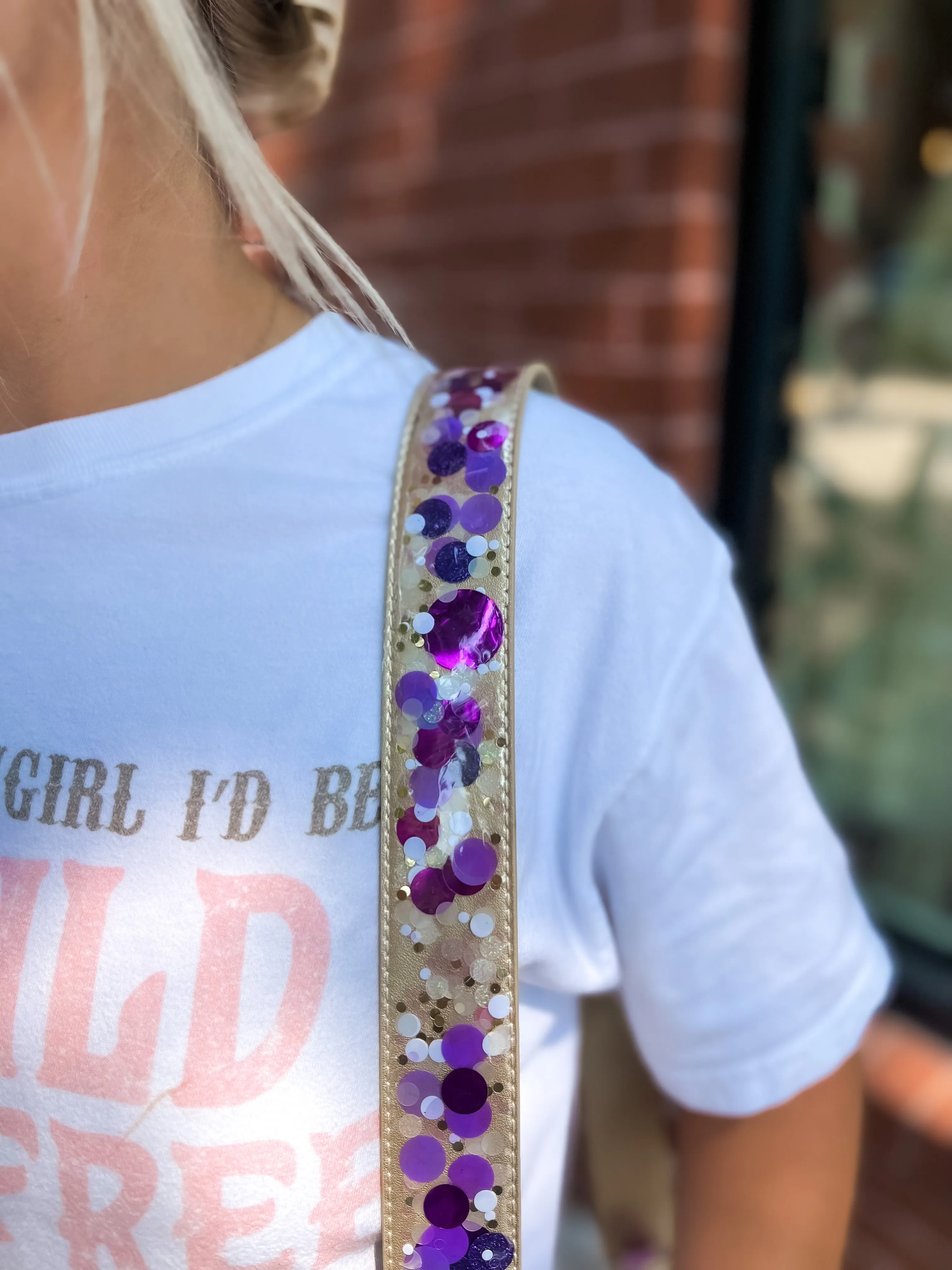 Confetti Purse Strap - Purple Crush