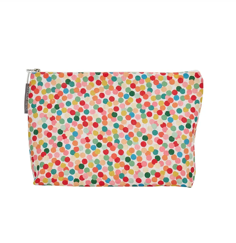 Cosmetic Bag - Confetti (Linen) by Annabel Trends