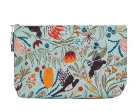 Cosmetic Bag - Magpie Floral (Linen) by Annabel Trends