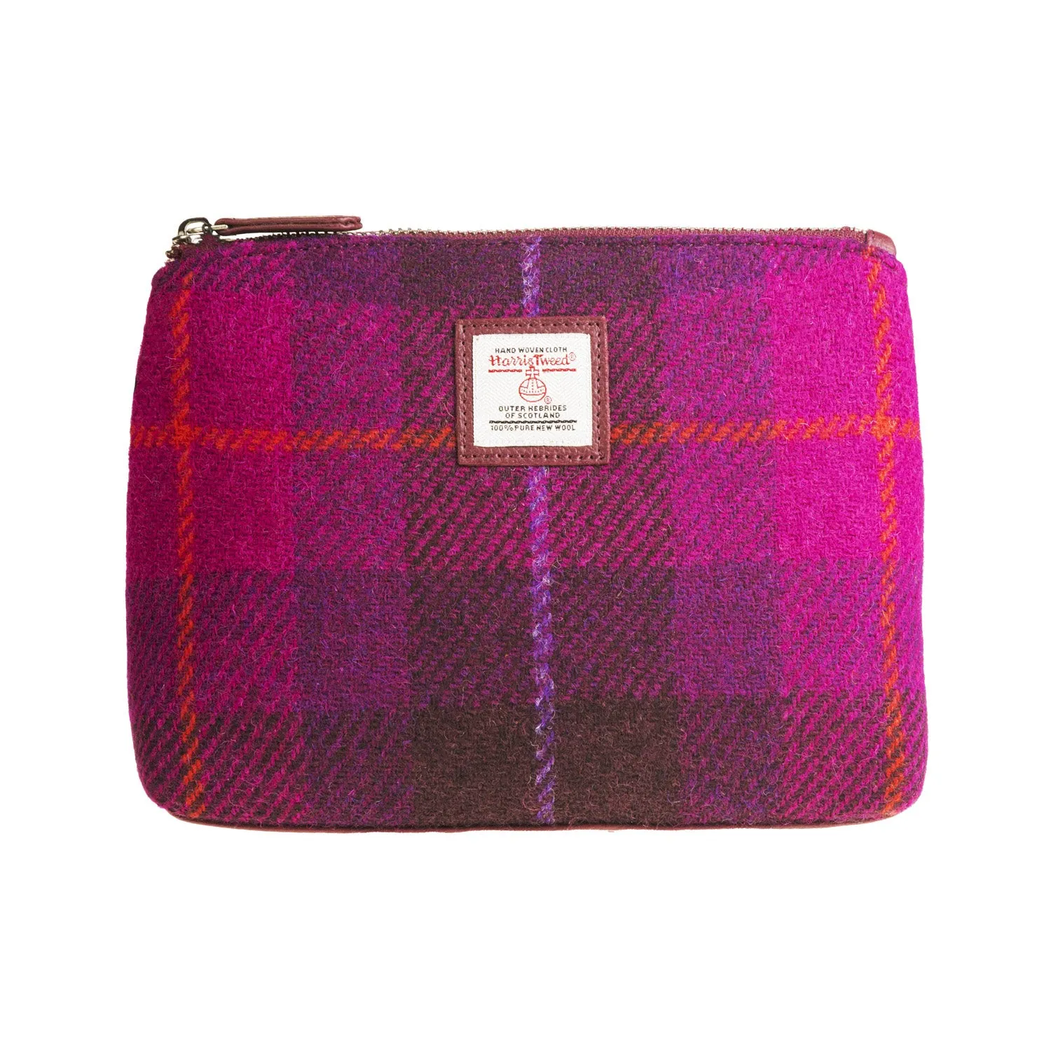 Cosmetic Bag Purple Check