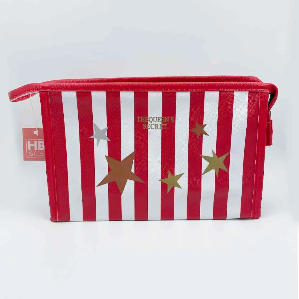 Cosmetic Bag Stars & Stripe Red