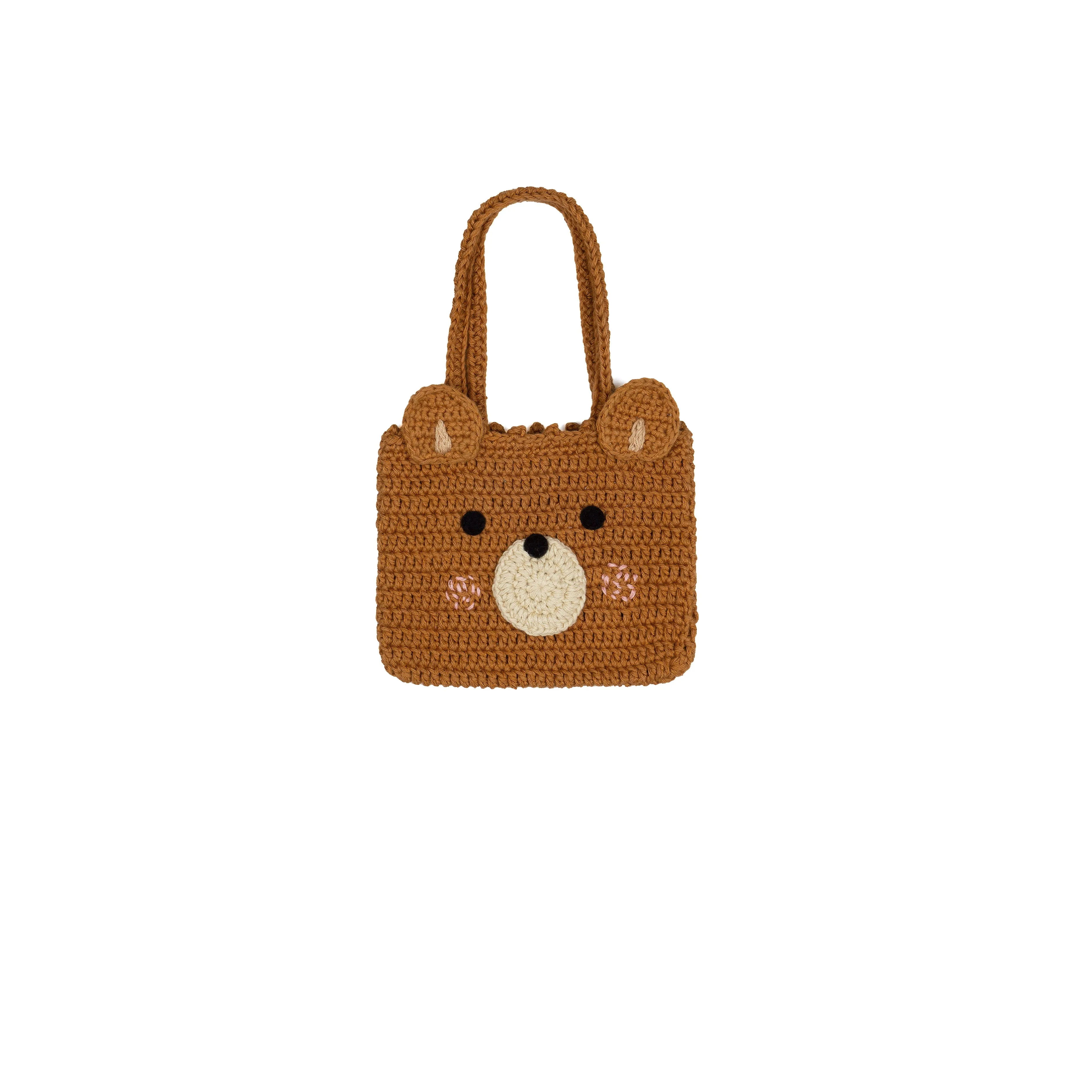 Crochet Bear Purse - Caramel