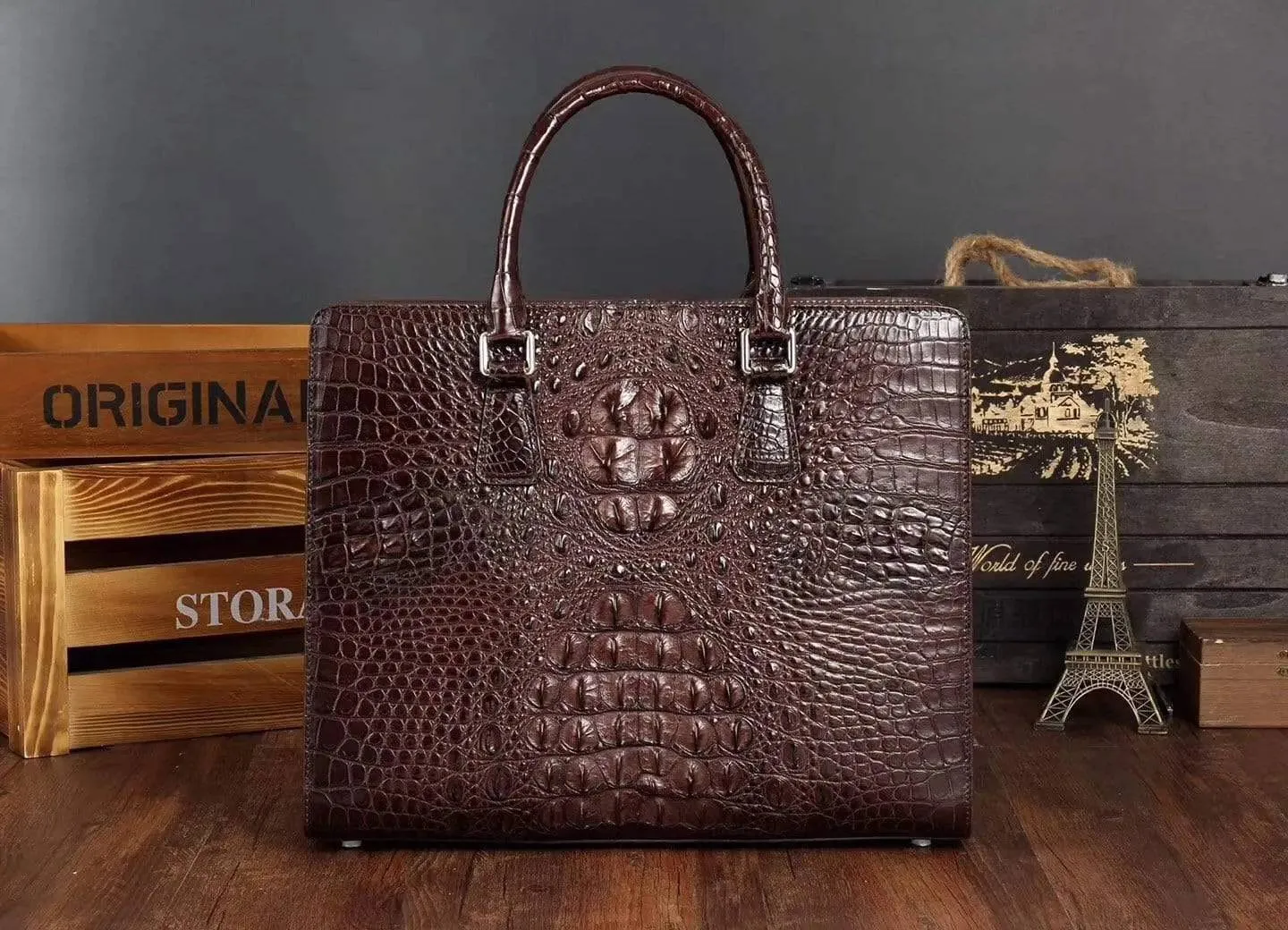 Crocodile Leather Briefcase