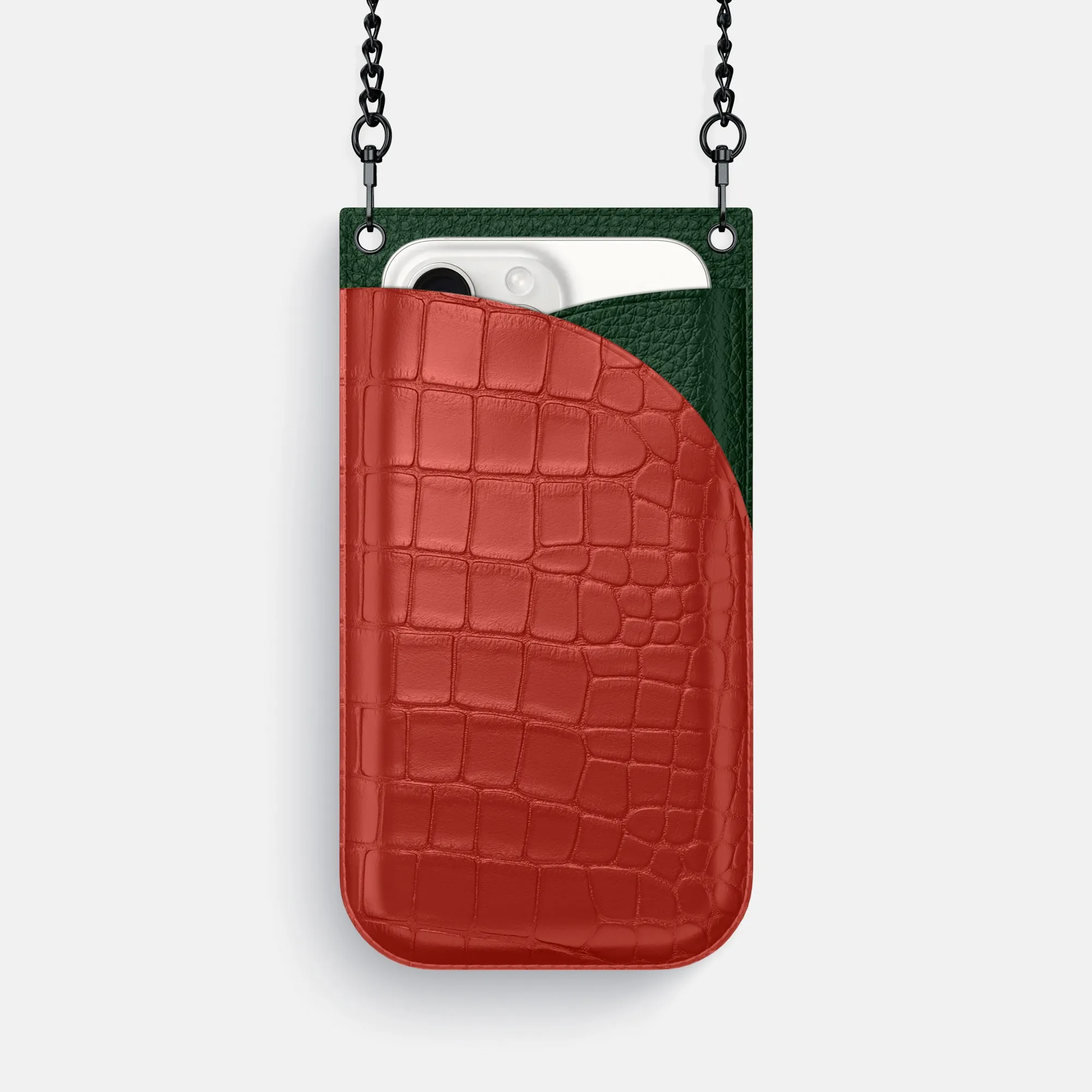 Crossbody Bag For iPhone 16 Pro In Alligator