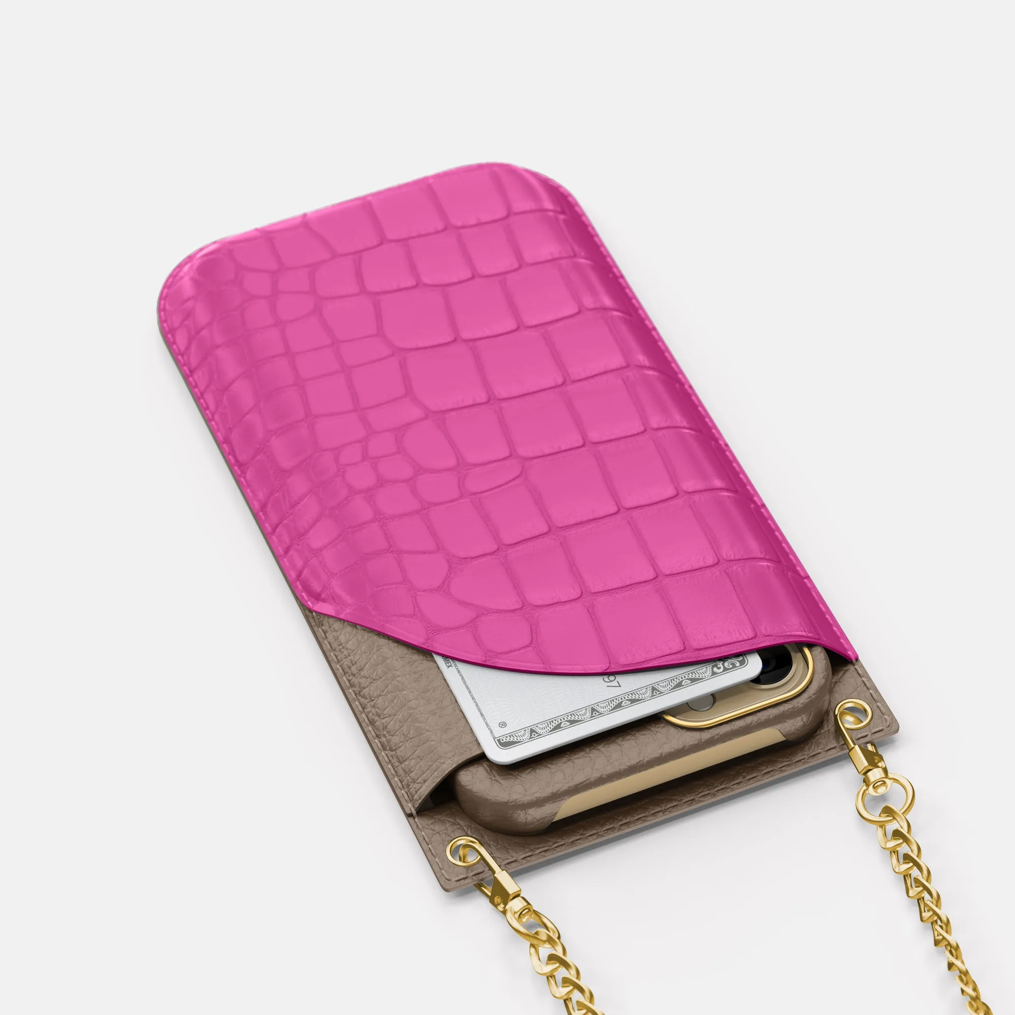 Crossbody Bag For iPhone 16 Pro In Alligator