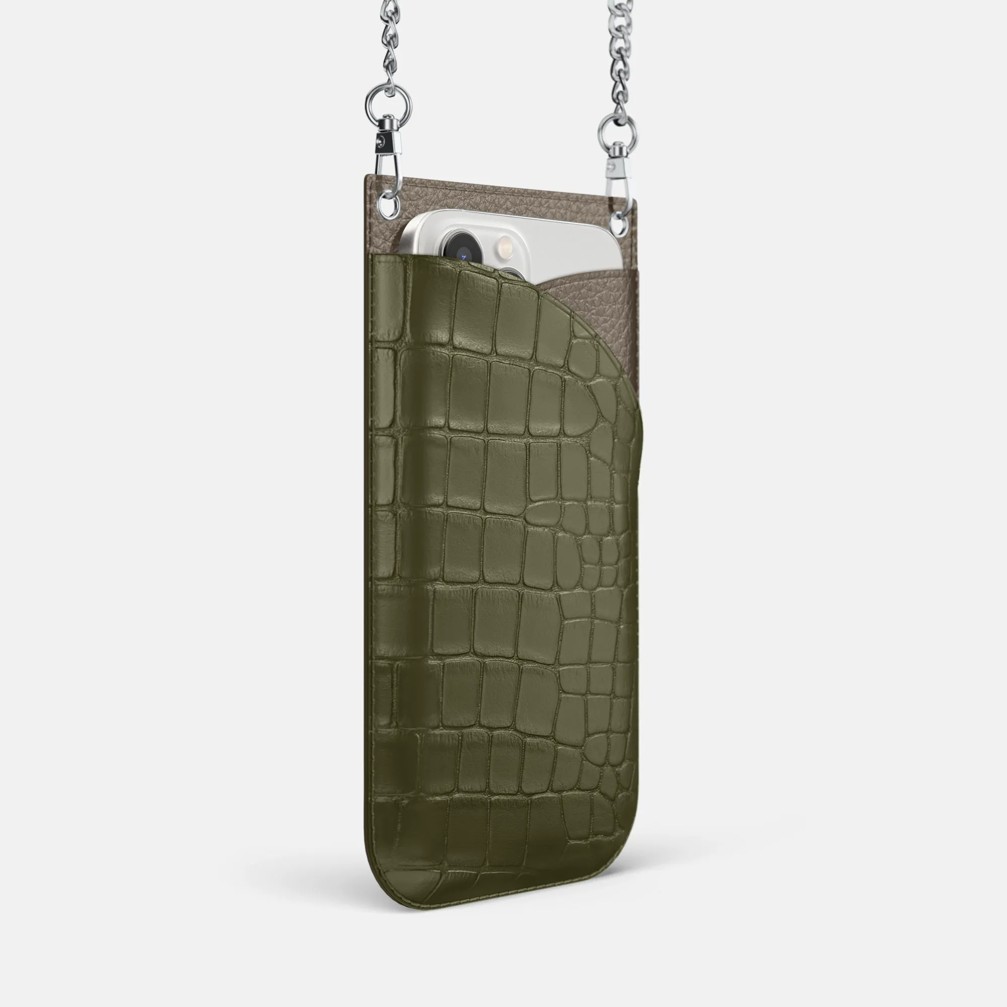 Crossbody Bag For iPhone 16 Pro In Alligator