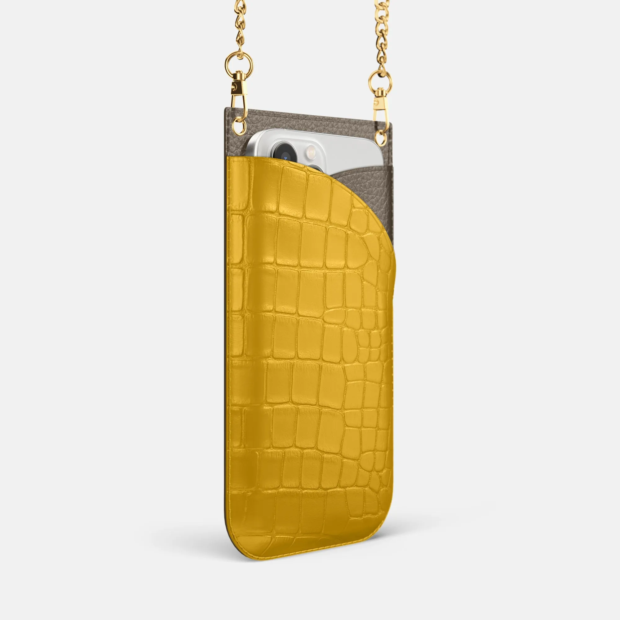 Crossbody Bag For iPhone 16 Pro In Alligator