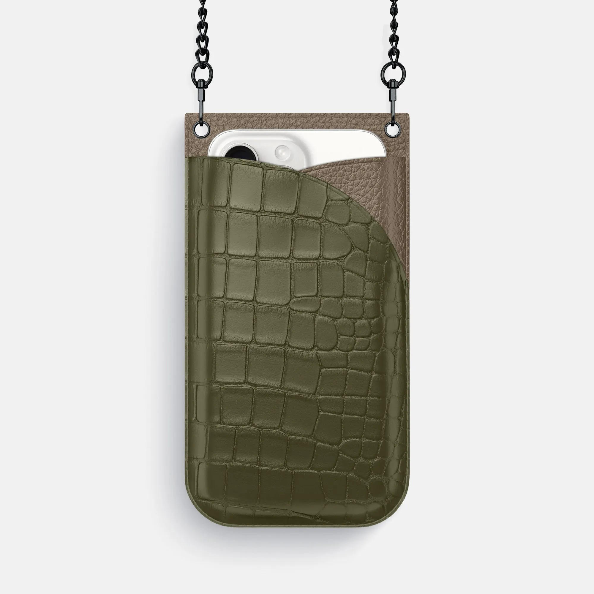 Crossbody Bag For iPhone 16 Pro In Alligator