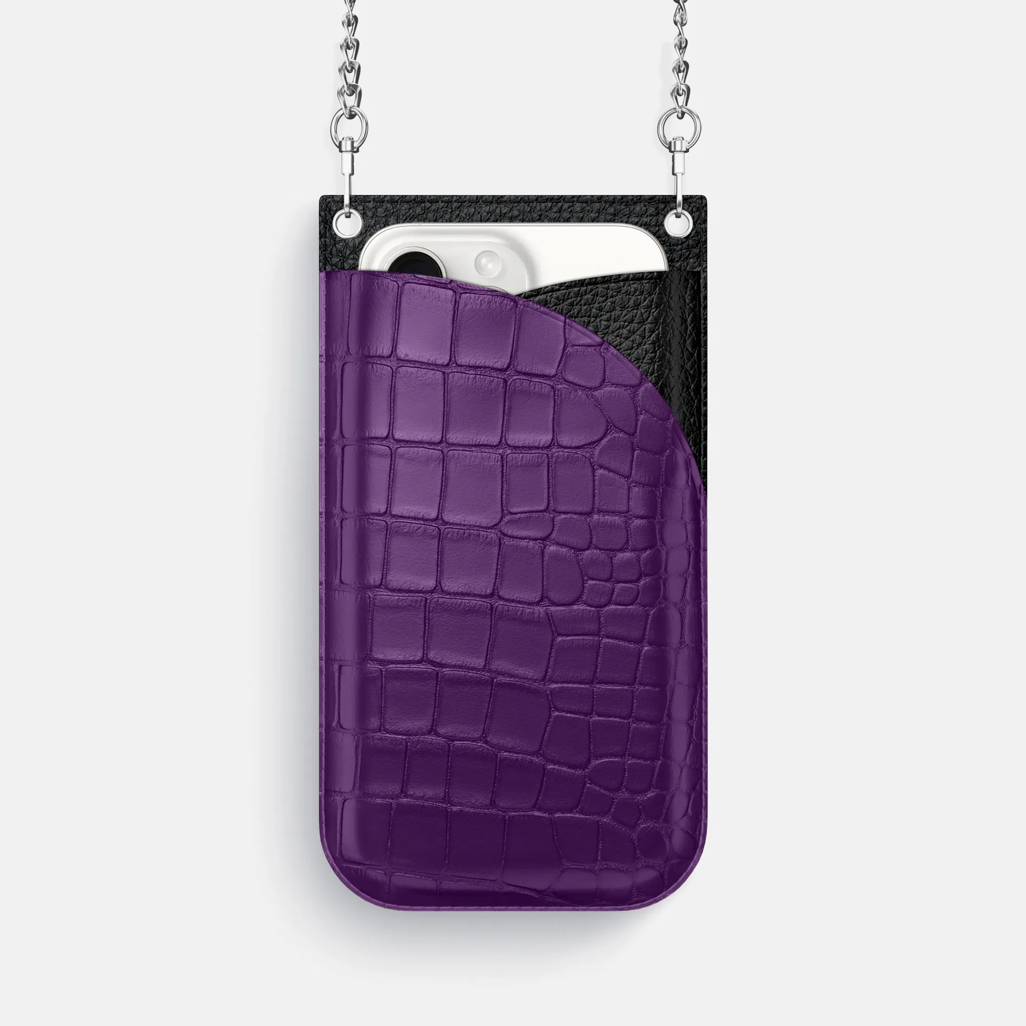 Crossbody Bag For iPhone 16 Pro In Alligator