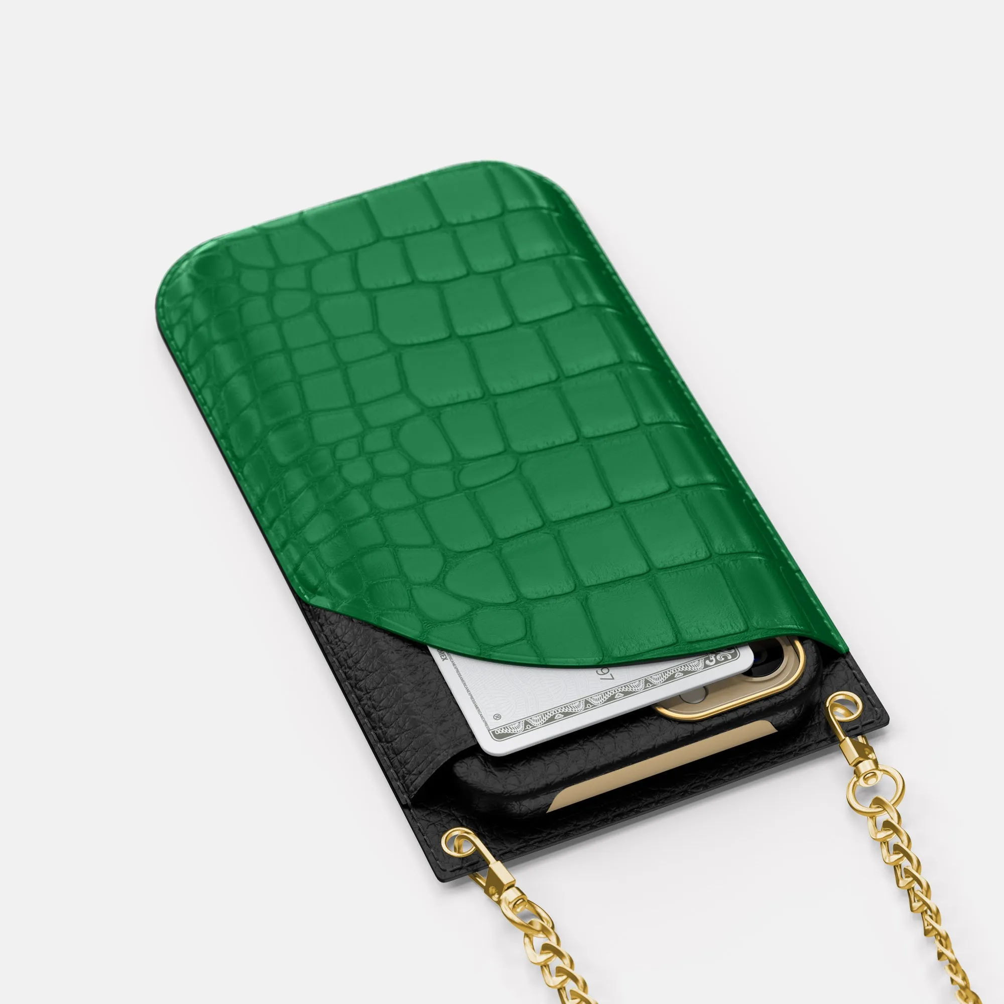 Crossbody Bag For iPhone 16 Pro In Alligator