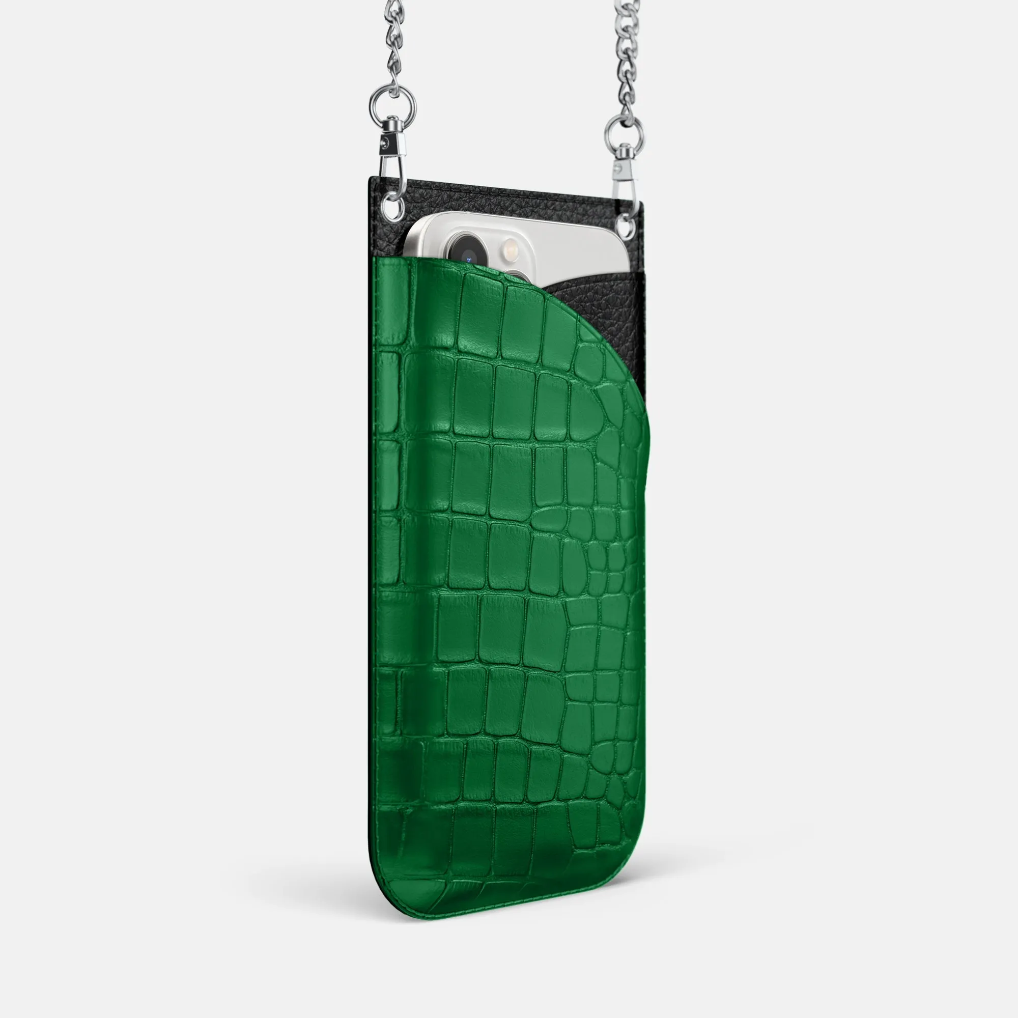 Crossbody Bag For iPhone 16 Pro In Alligator