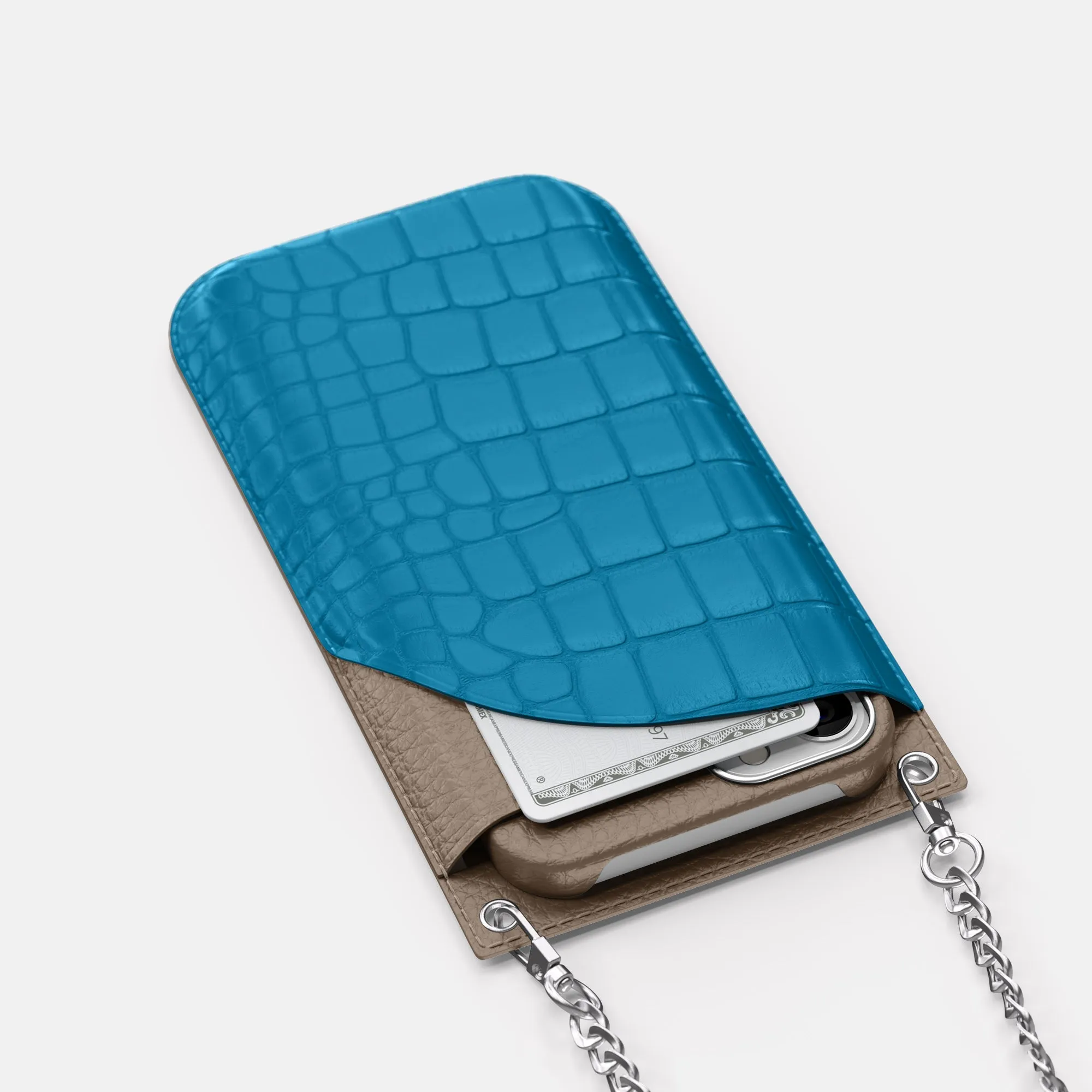 Crossbody Bag For iPhone 16 Pro In Alligator