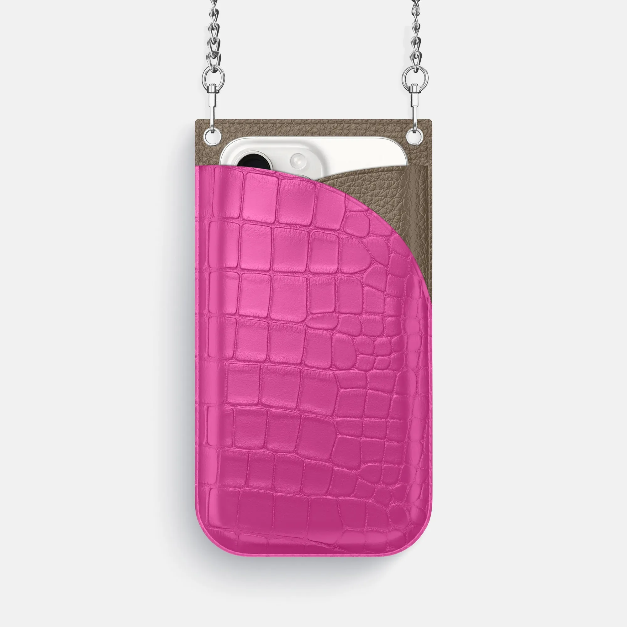 Crossbody Bag For iPhone 16 Pro In Alligator