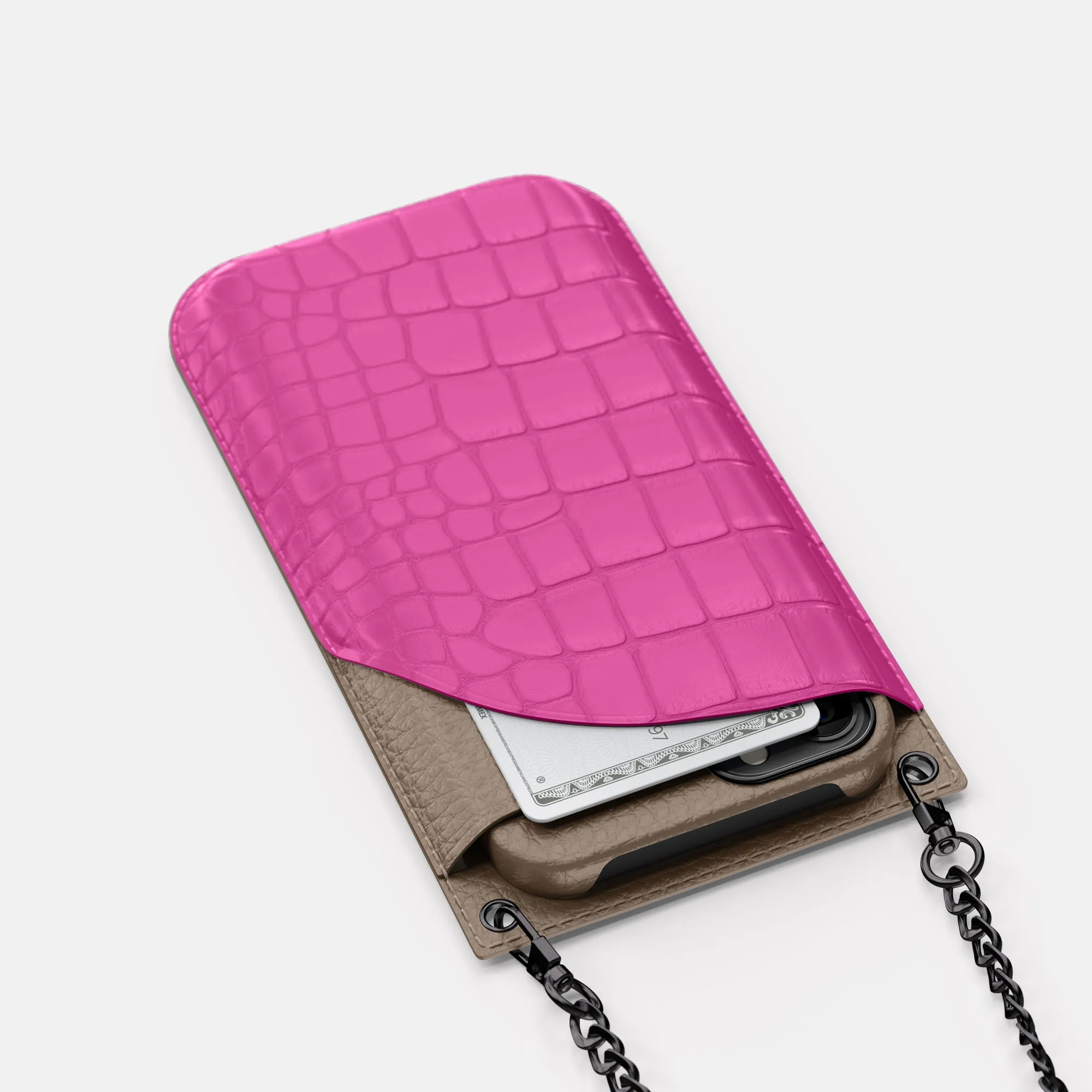 Crossbody Bag For iPhone 16 Pro In Alligator