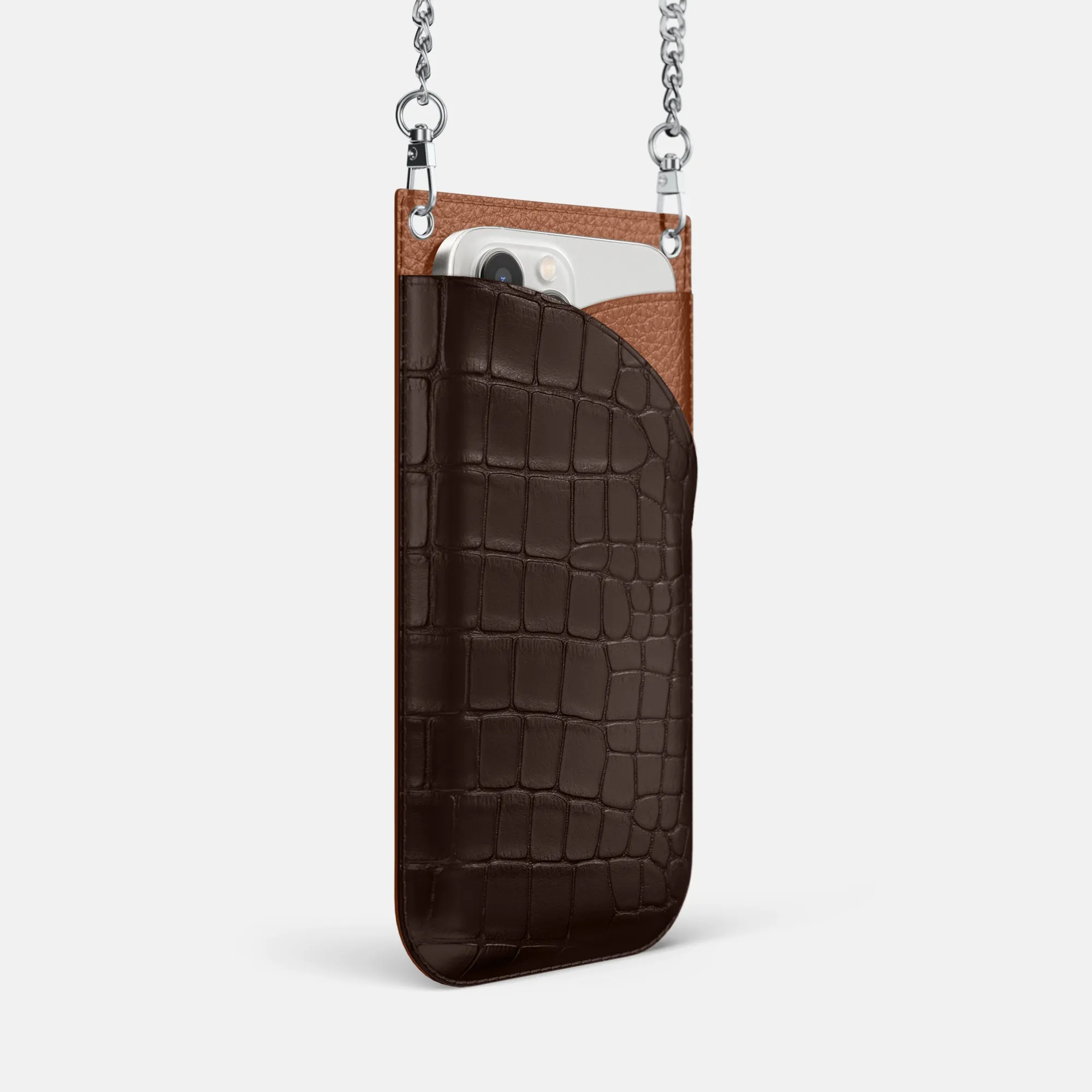 Crossbody Bag For iPhone 16 Pro In Alligator