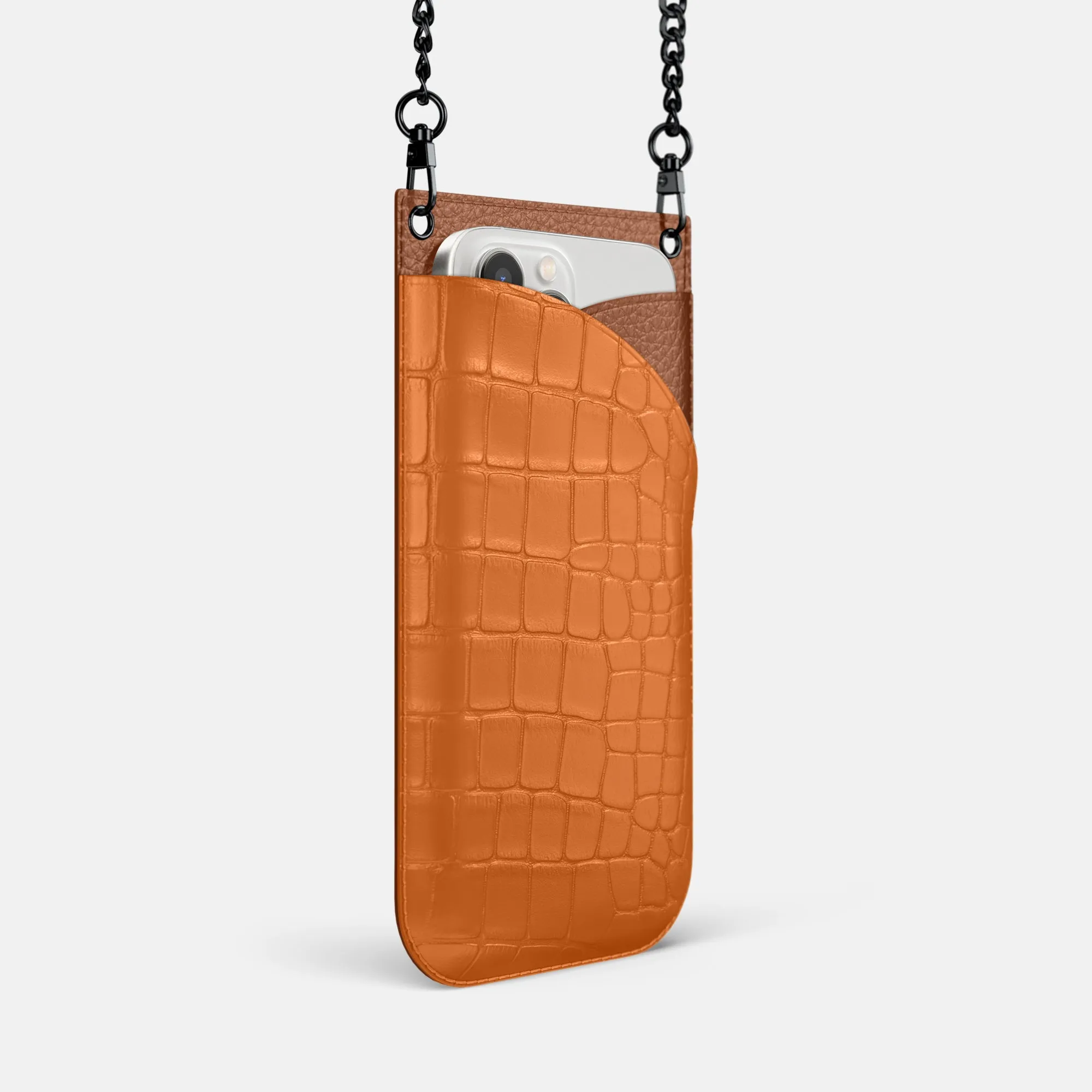 Crossbody Bag For iPhone 16 Pro In Alligator