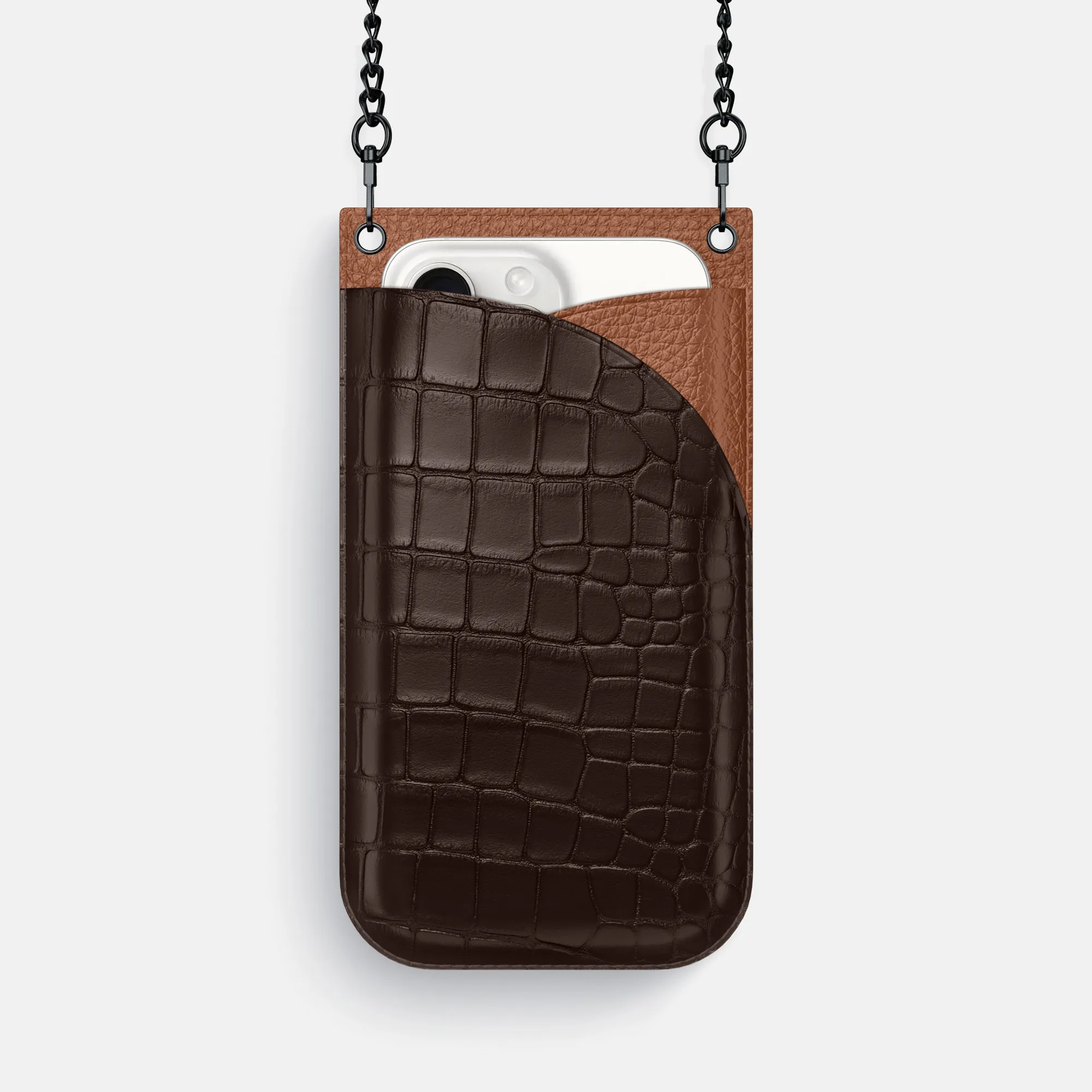 Crossbody Bag For iPhone 16 Pro In Alligator