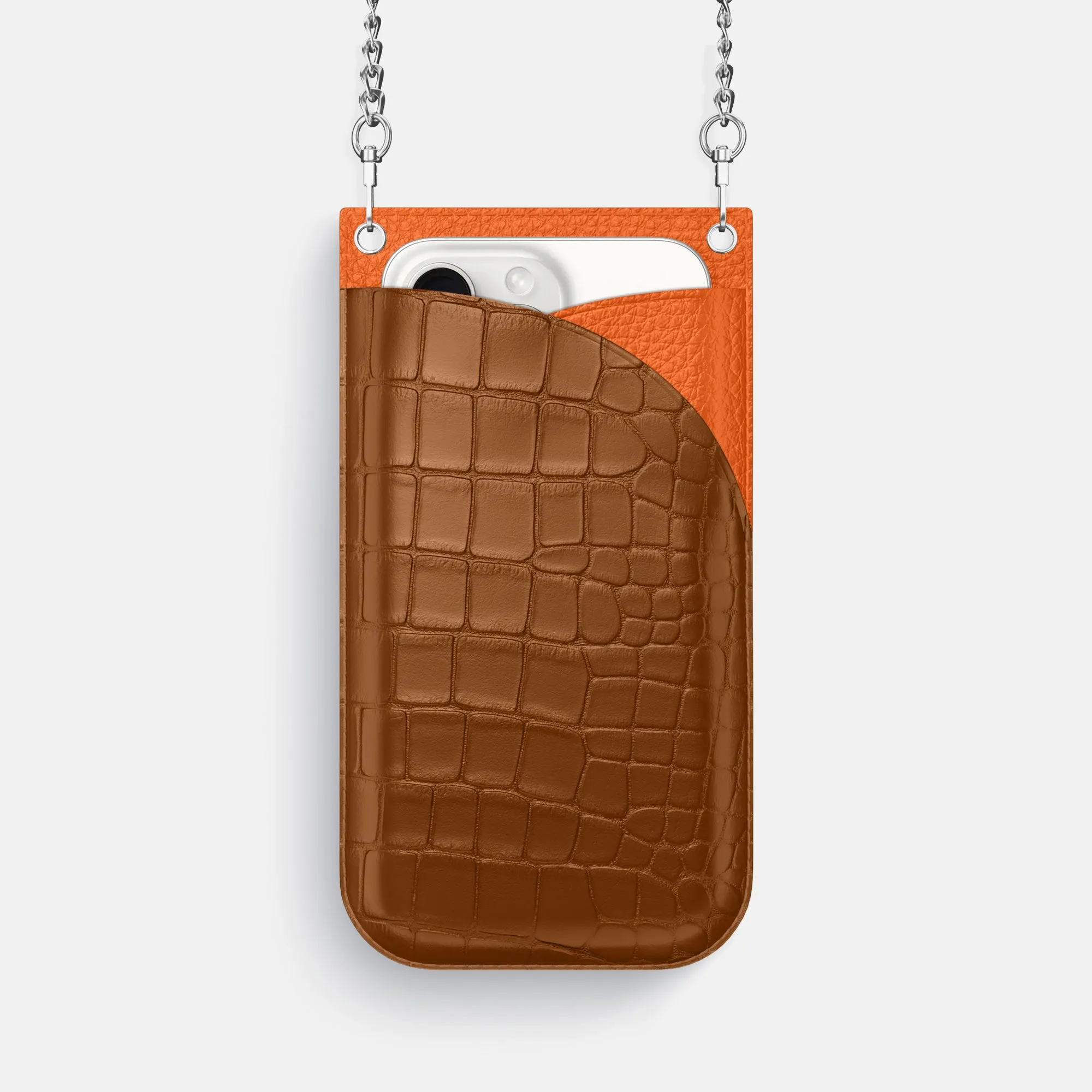 Crossbody Bag For iPhone 16 Pro In Alligator