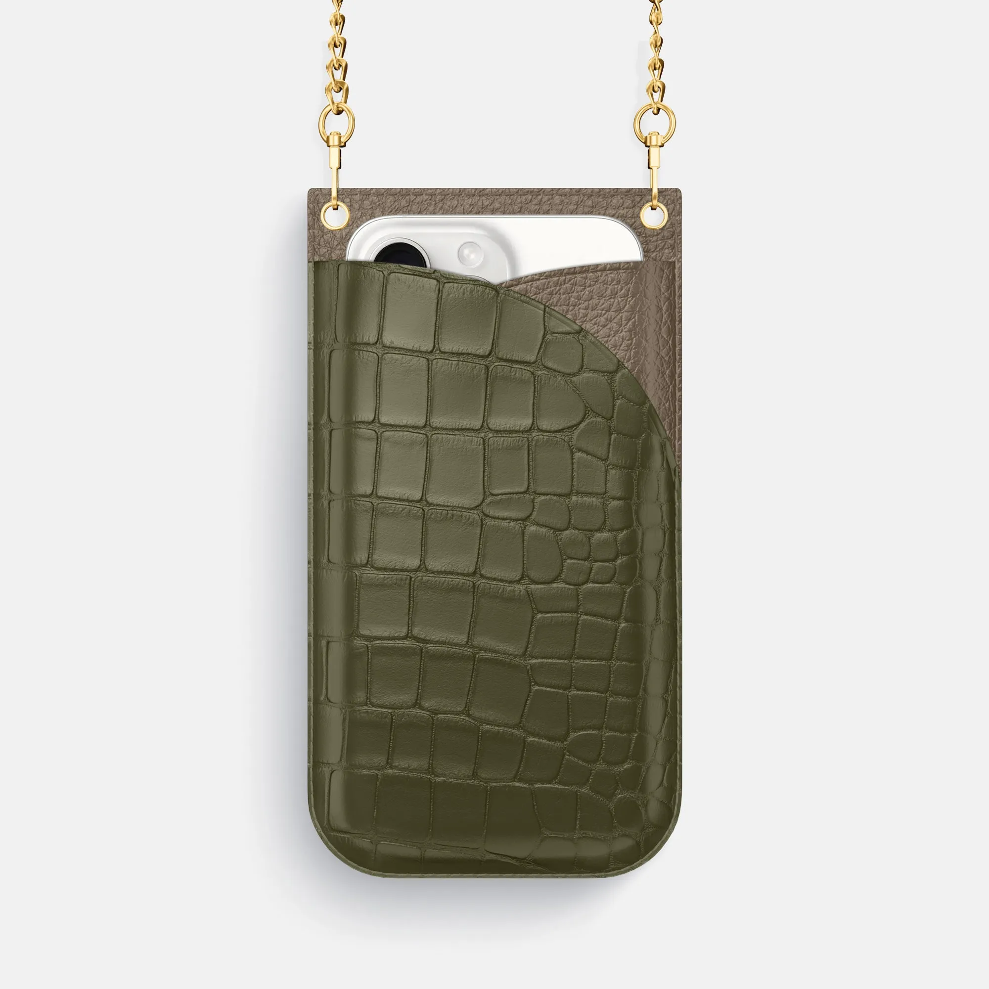 Crossbody Bag For iPhone 16 Pro In Alligator