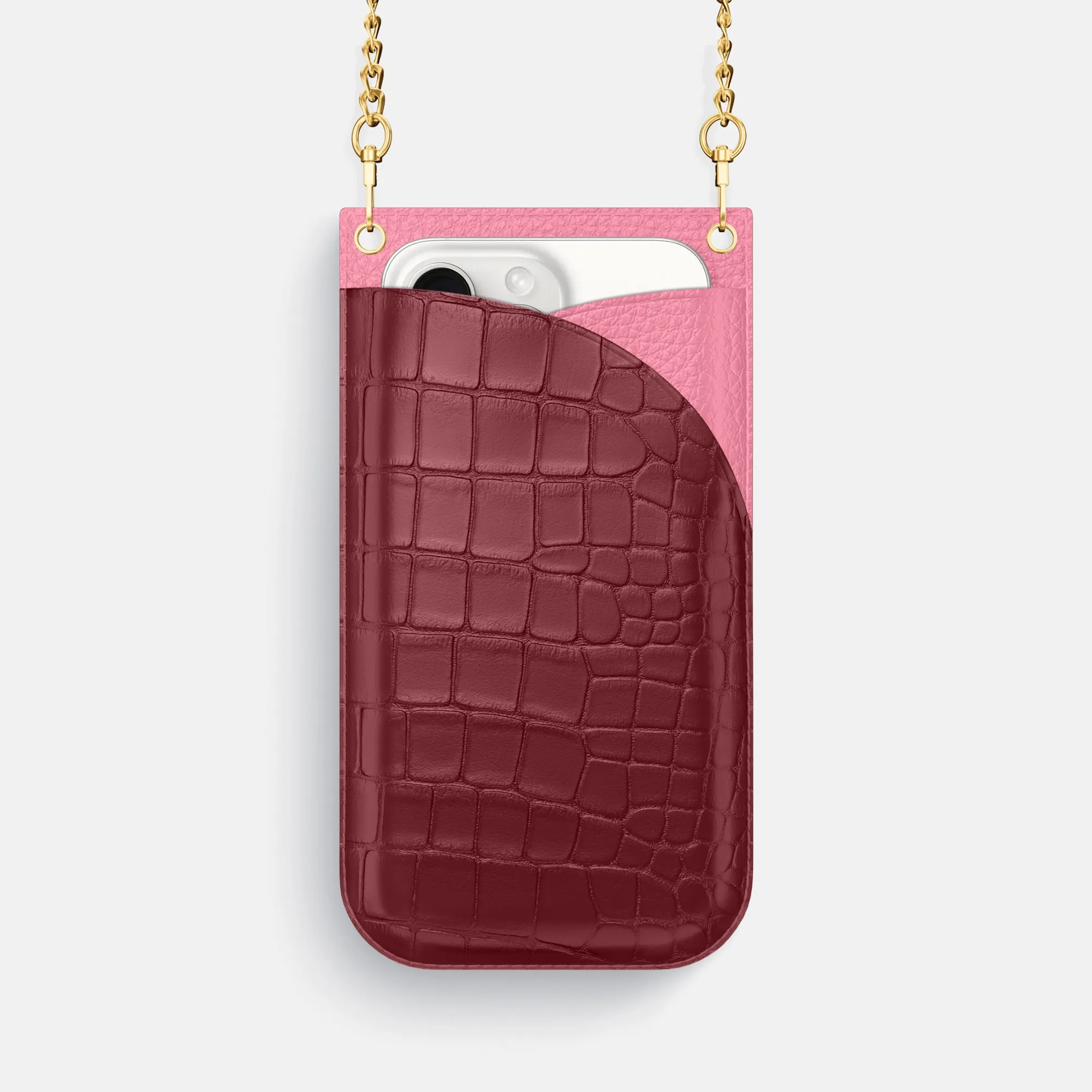 Crossbody Bag For iPhone 16 Pro In Alligator