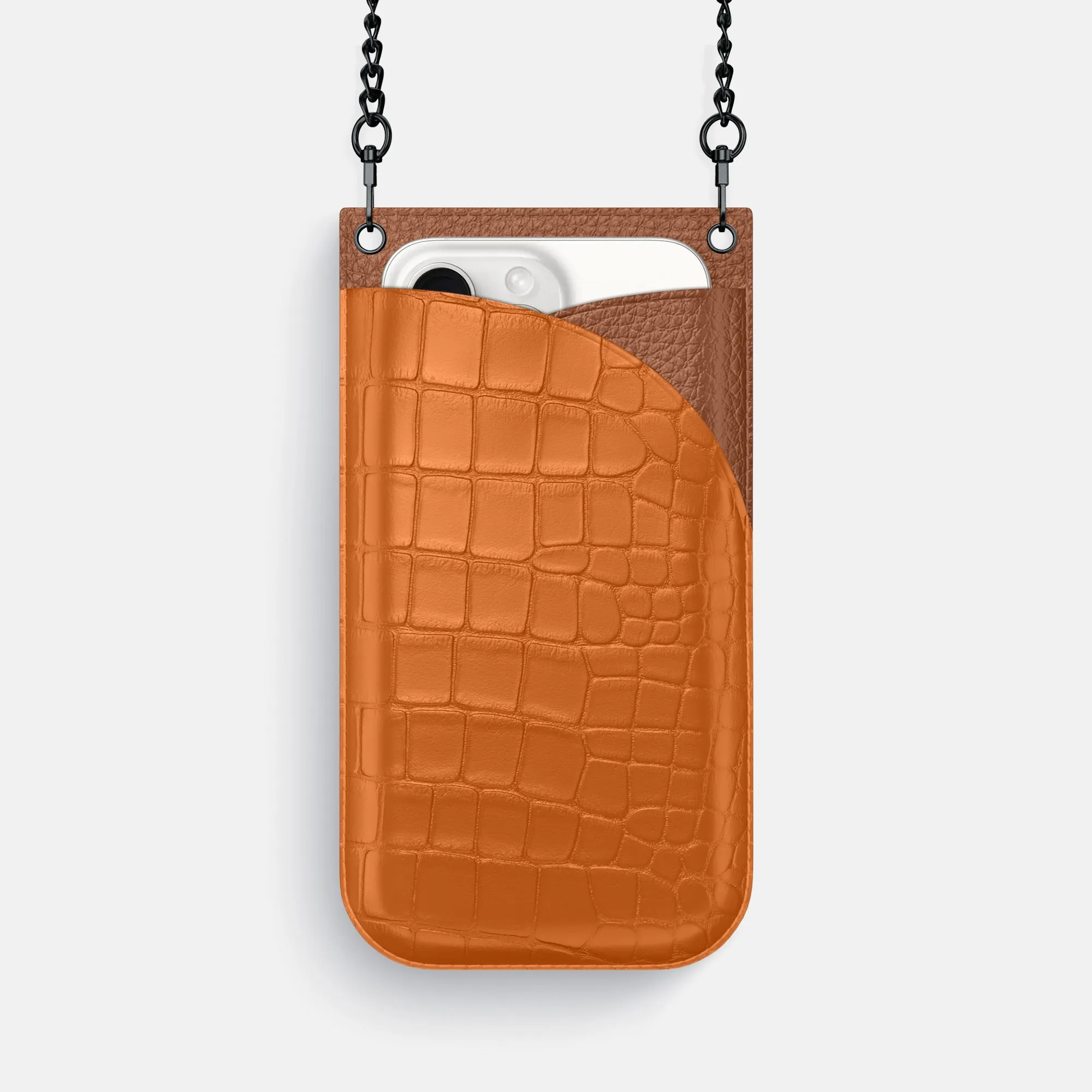 Crossbody Bag For iPhone 16 Pro In Alligator