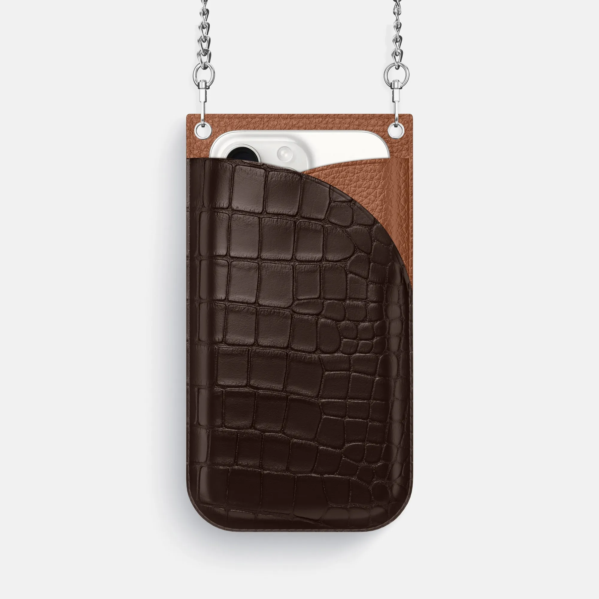 Crossbody Bag For iPhone 16 Pro In Alligator