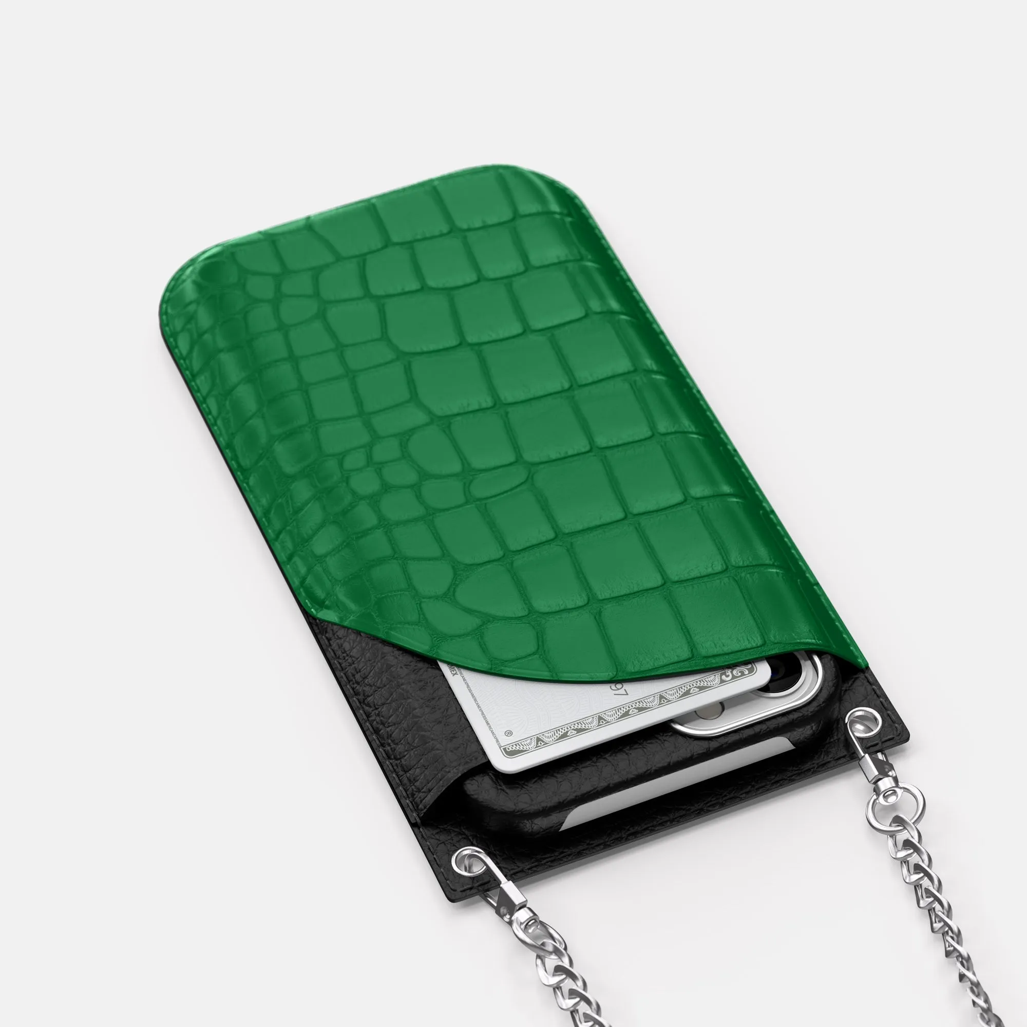 Crossbody Bag For iPhone 16 Pro In Alligator