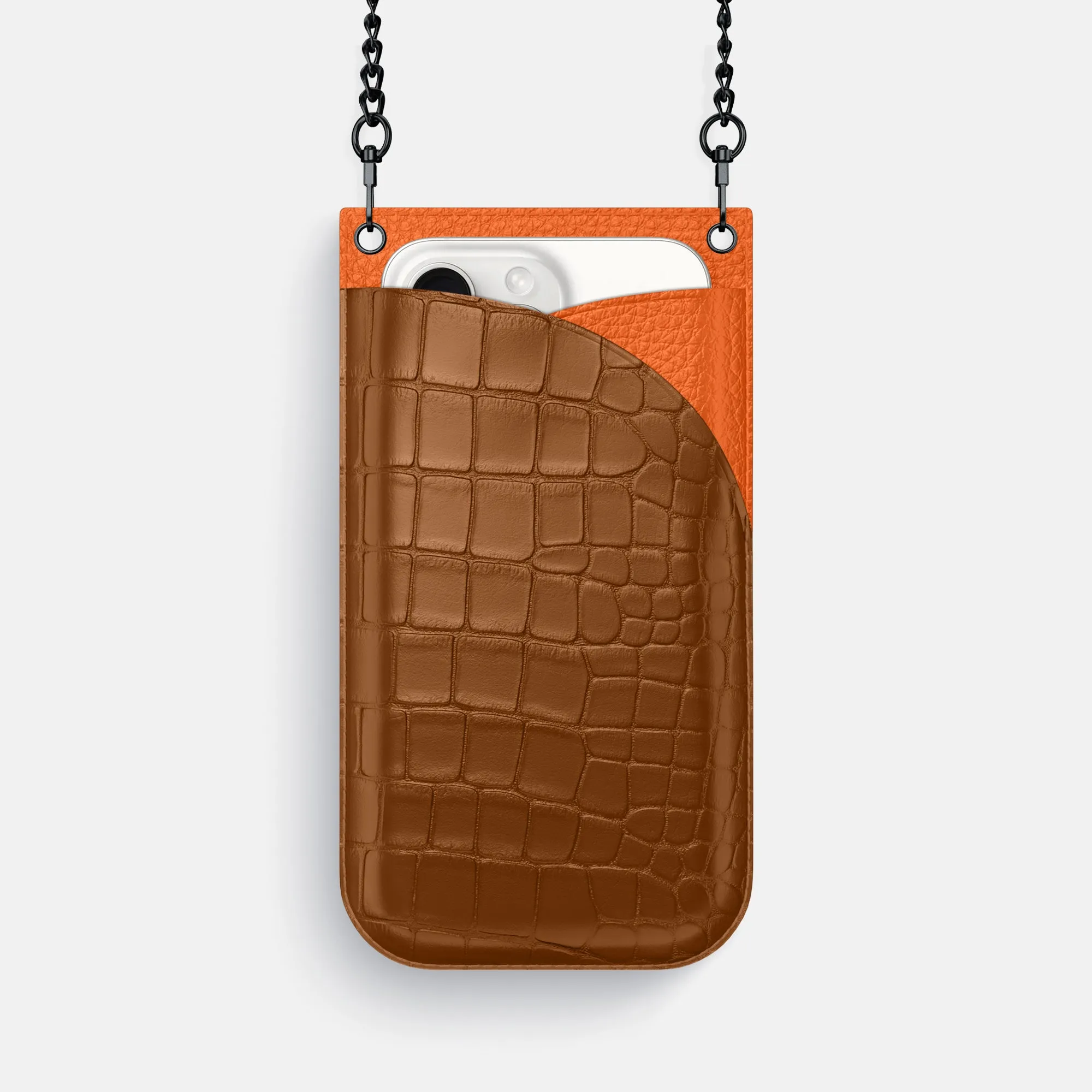 Crossbody Bag For iPhone 16 Pro In Alligator