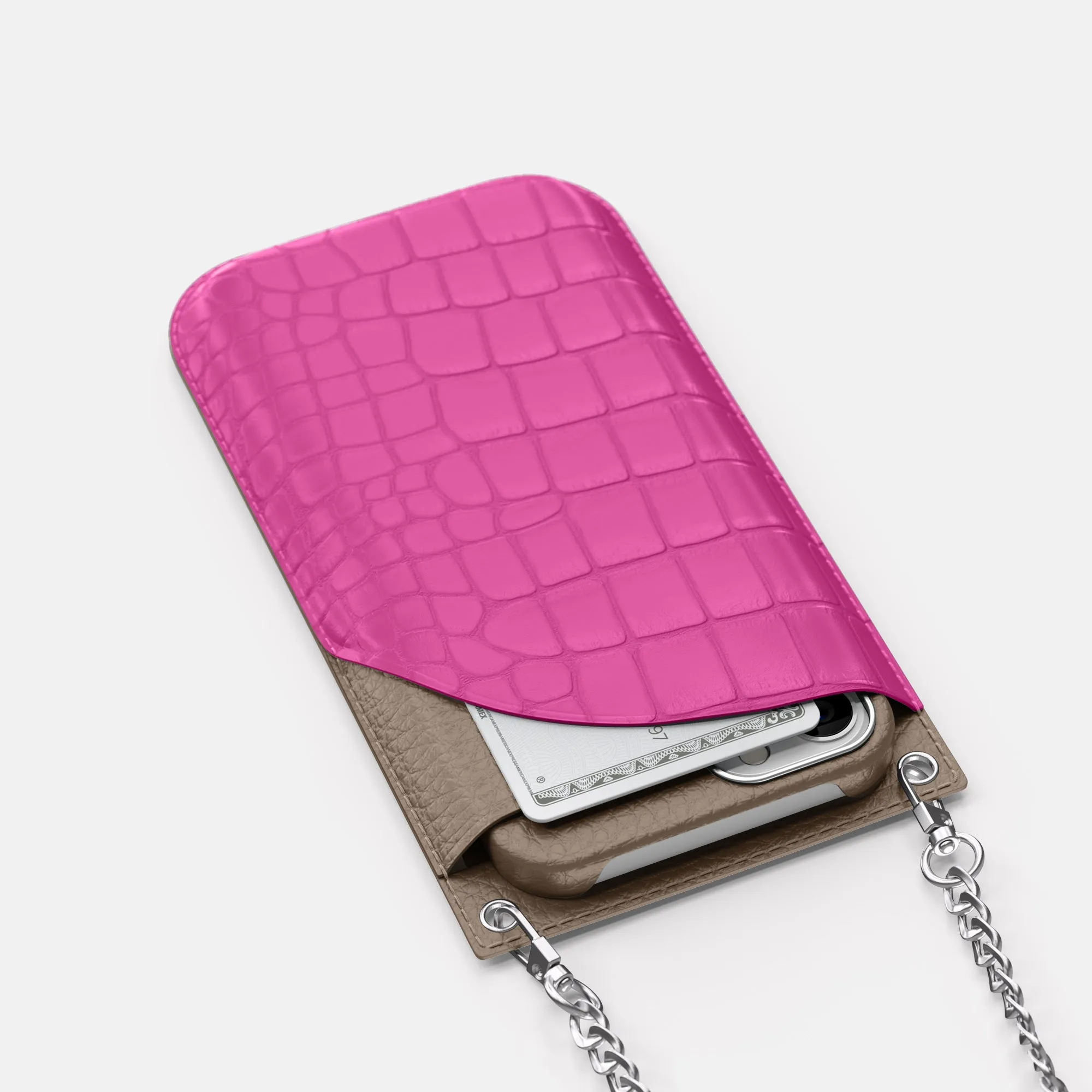 Crossbody Bag For iPhone 16 Pro In Alligator