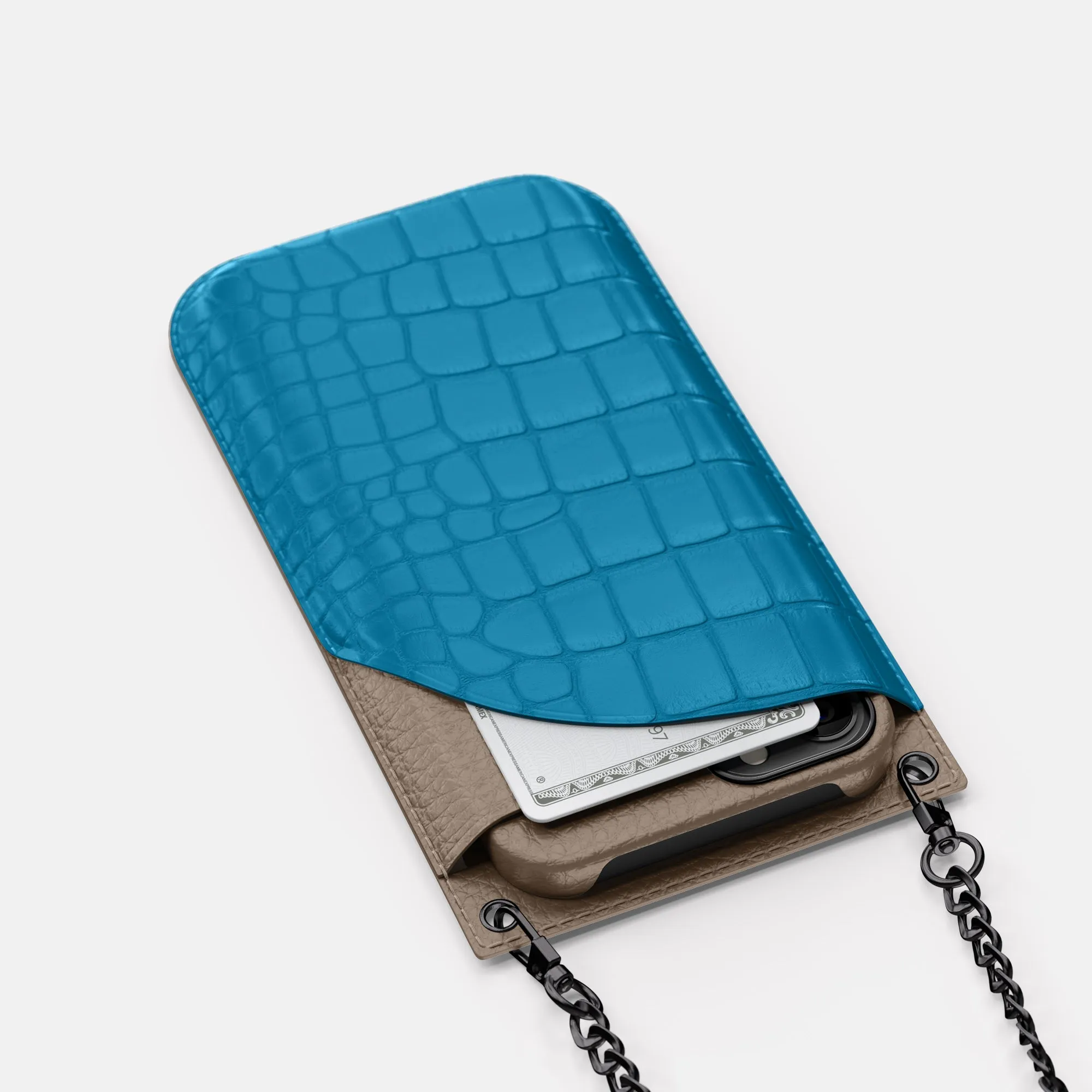 Crossbody Bag For iPhone 16 Pro In Alligator