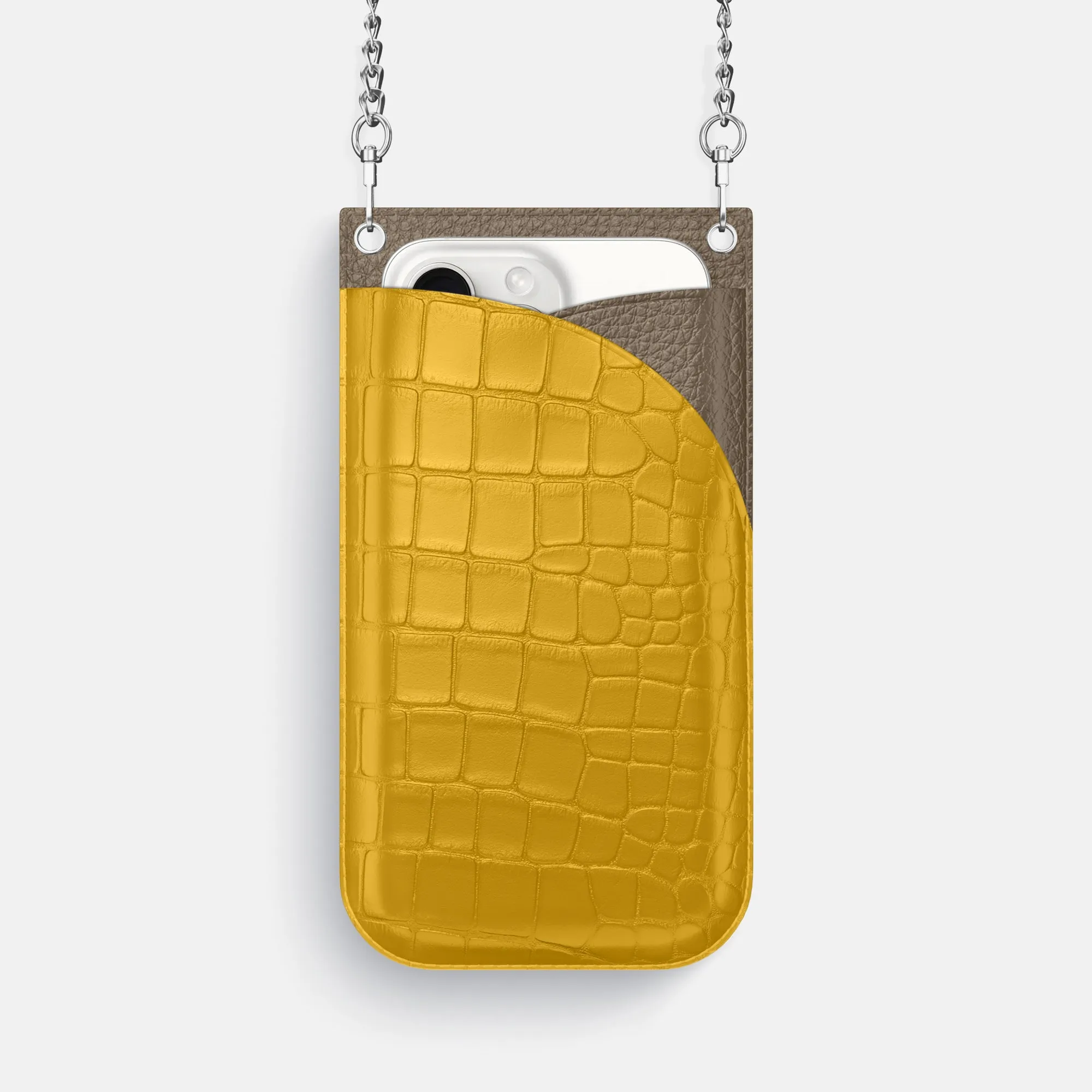 Crossbody Bag For iPhone 16 Pro In Alligator