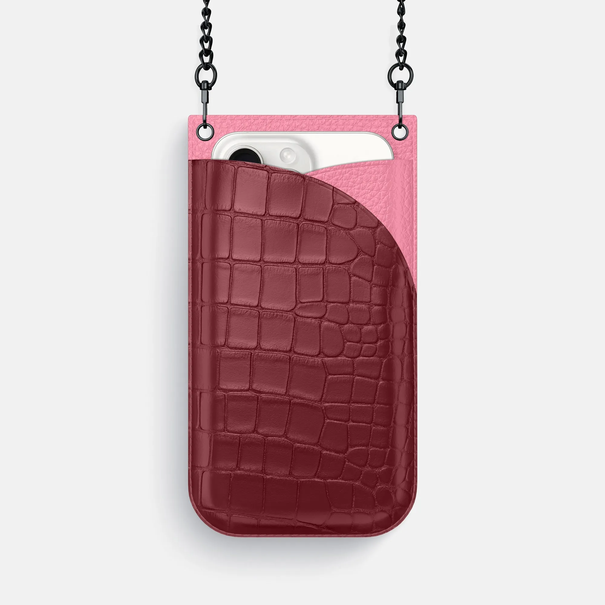 Crossbody Bag For iPhone 16 Pro In Alligator