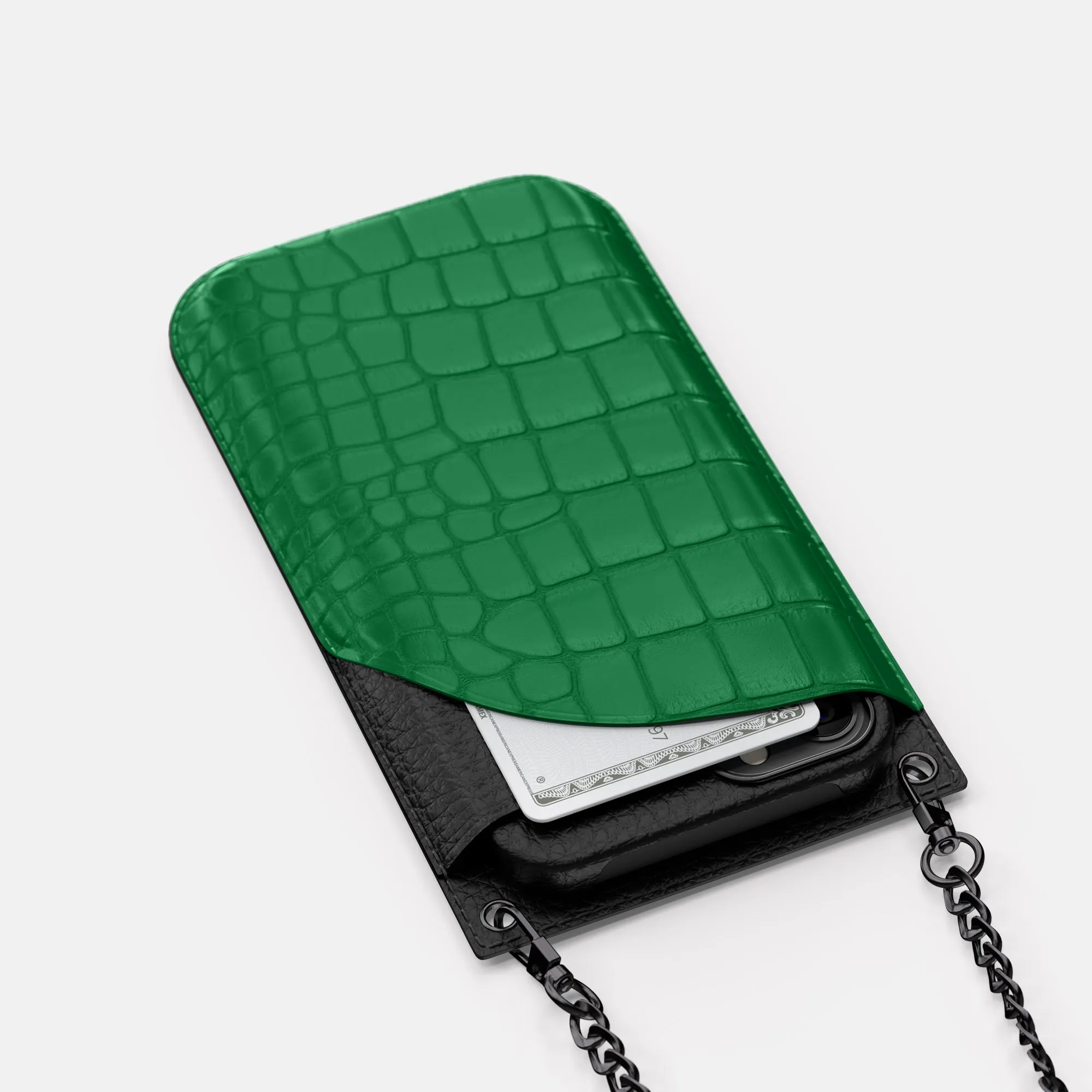 Crossbody Bag For iPhone 16 Pro In Alligator