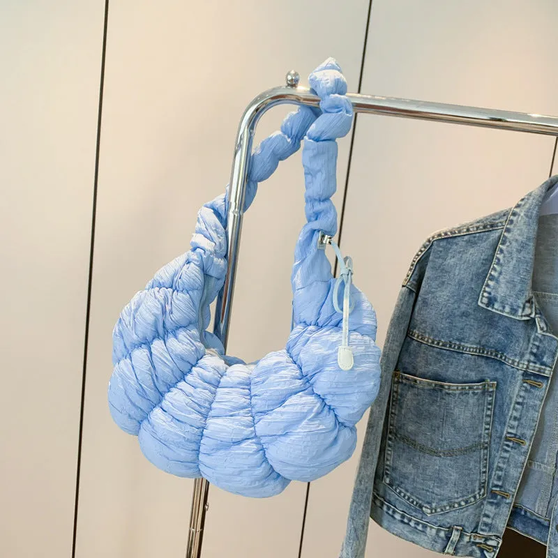 Crossbody Croissant Pleated Clouds Large Capacity Shoulder Bag