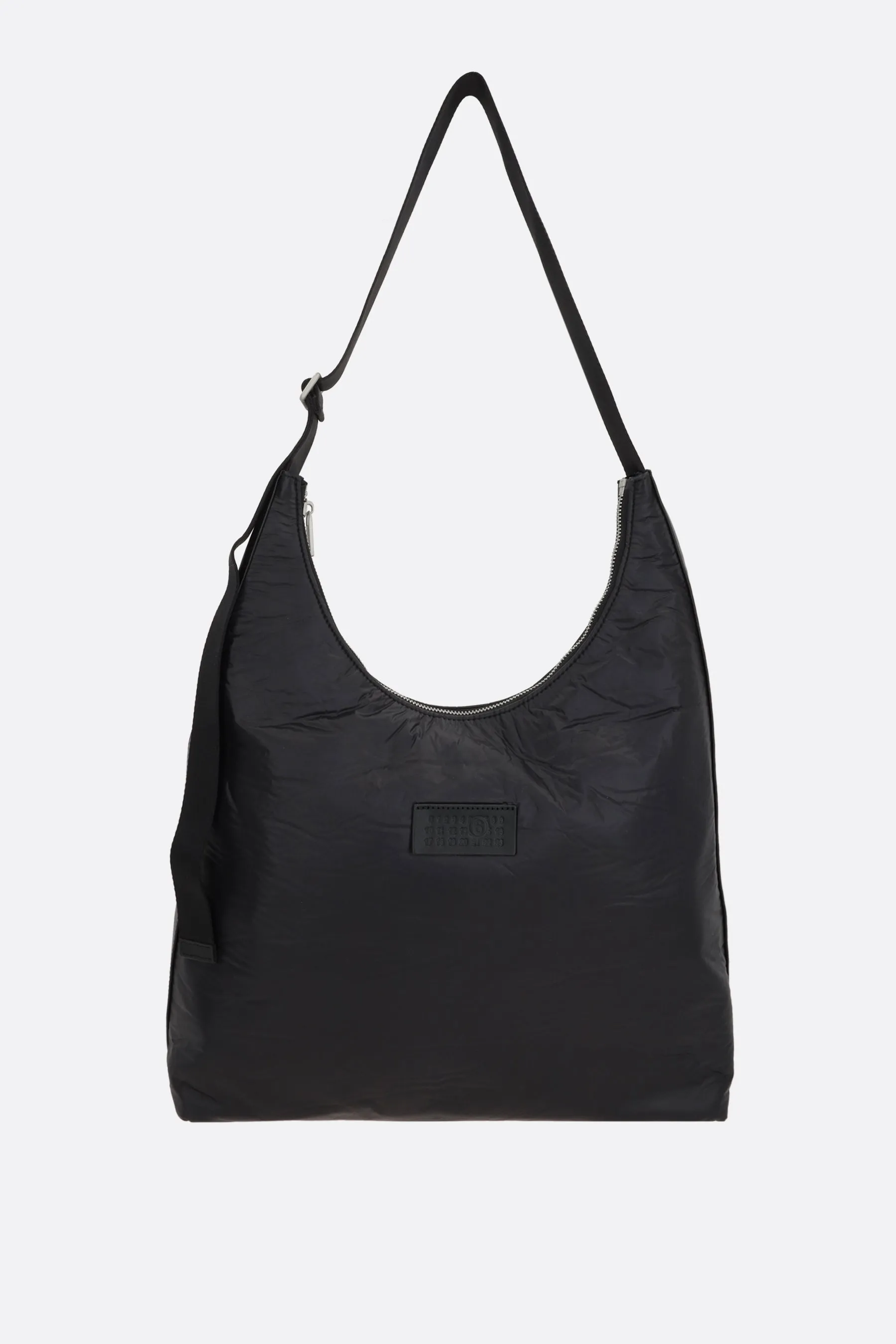 crunched nylon crossbody bag