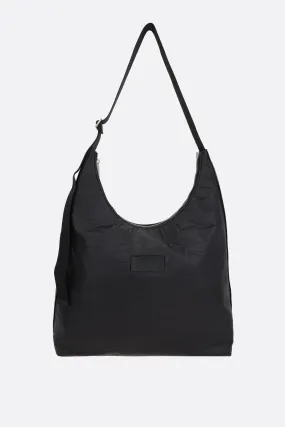 crunched nylon crossbody bag