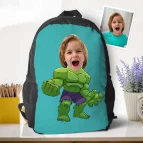 Custom Picture Hulk Backpacks Minime School Bookbags Back To School Gifts For Boys Unique Gifts