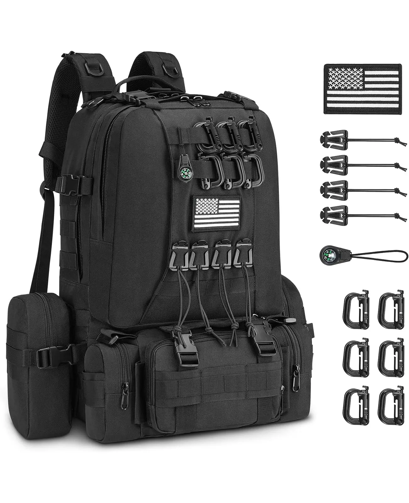 CVLIFE 60L Tactical Backpack for Men Women Military Large Army Rucksack