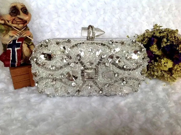 Diamond Beading Evening Clutch Bag Wedding Evening Bags clutch purse