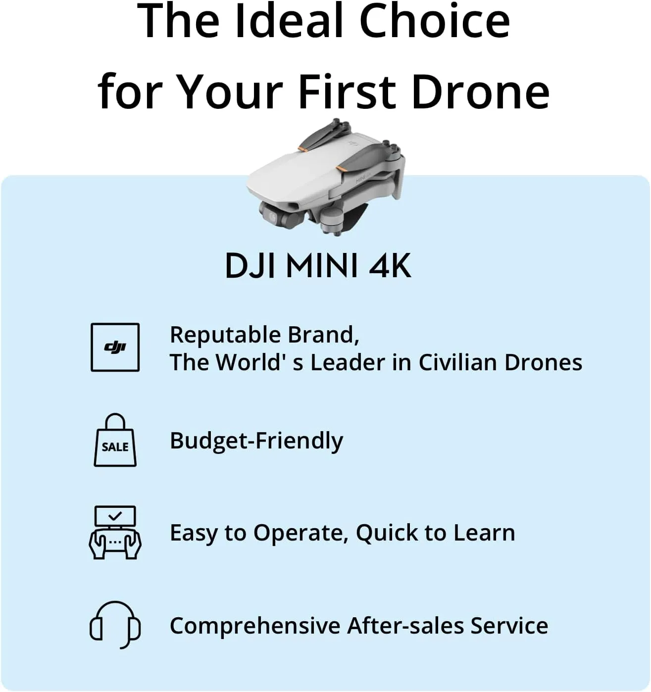 DJI Mini 4K Drone Fly More Combo - Ultra-Light 249g, 4K UHD Camera, 3-Axis Gimbal, 10km Video, 93-Min Flight Time, Auto Return, 3 Batteries, QuickShots