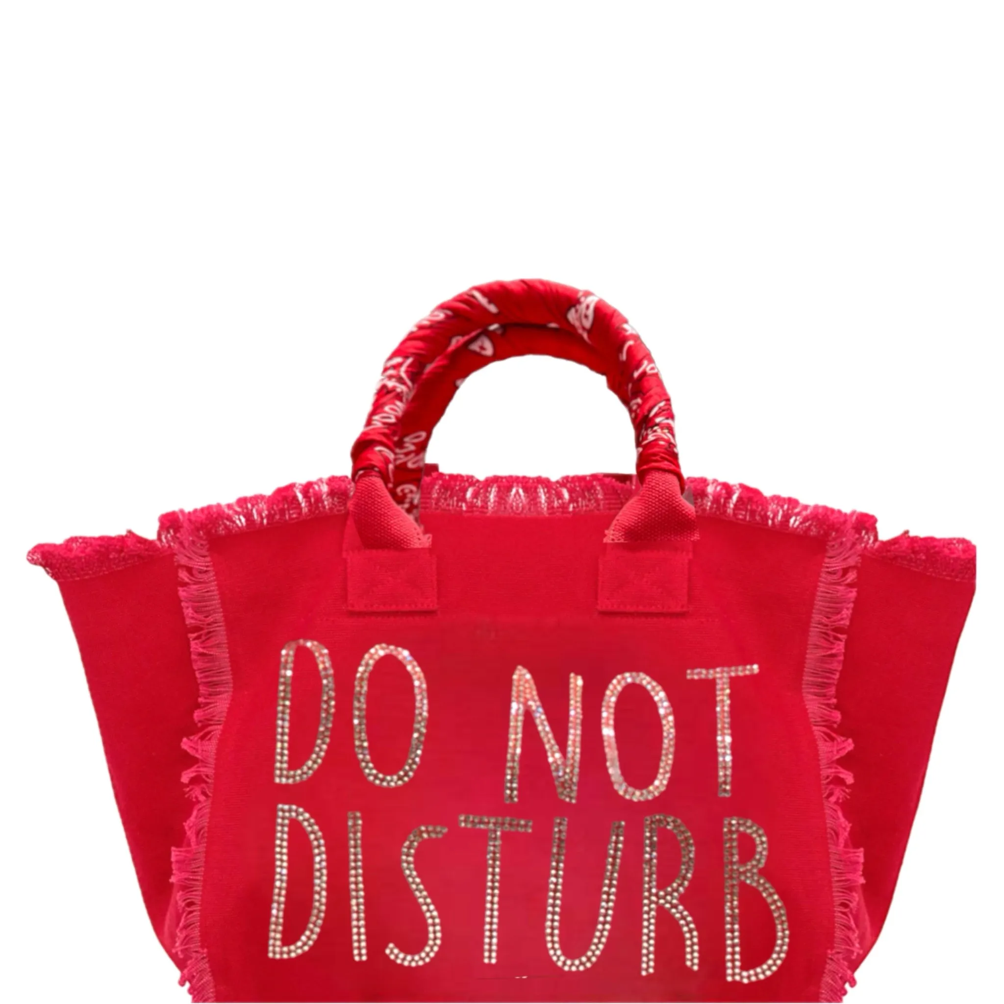 Do Not Disturb Canvas Fringe Tote Bag