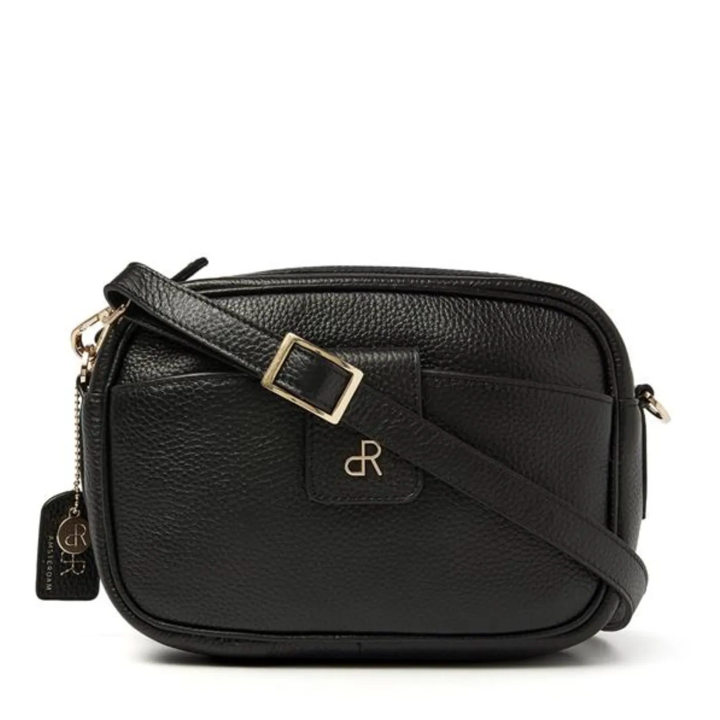 dR Amsterdam Leather Crossbody Bag | Black